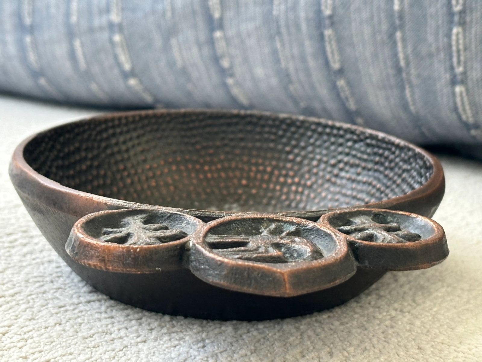 Mid-Century Brutalist Cast Copper Vide Poche / Catch All - 6