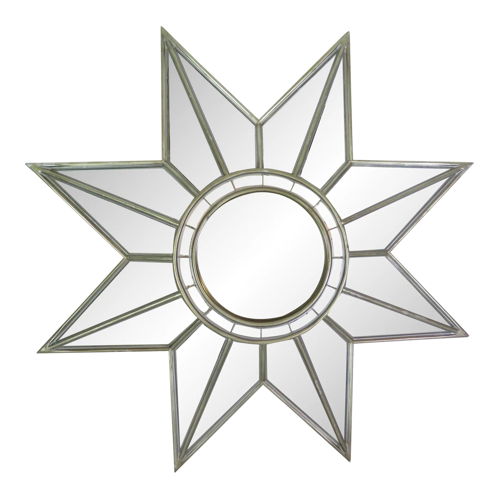 Architectural 8 Point Wooden and Mirror Star: I saw this mirror for sale at the "Star Walk" in Universal Studios in Los Angeles California. I loved all the raised angels that showed different contours of the face in particular. If you're a star