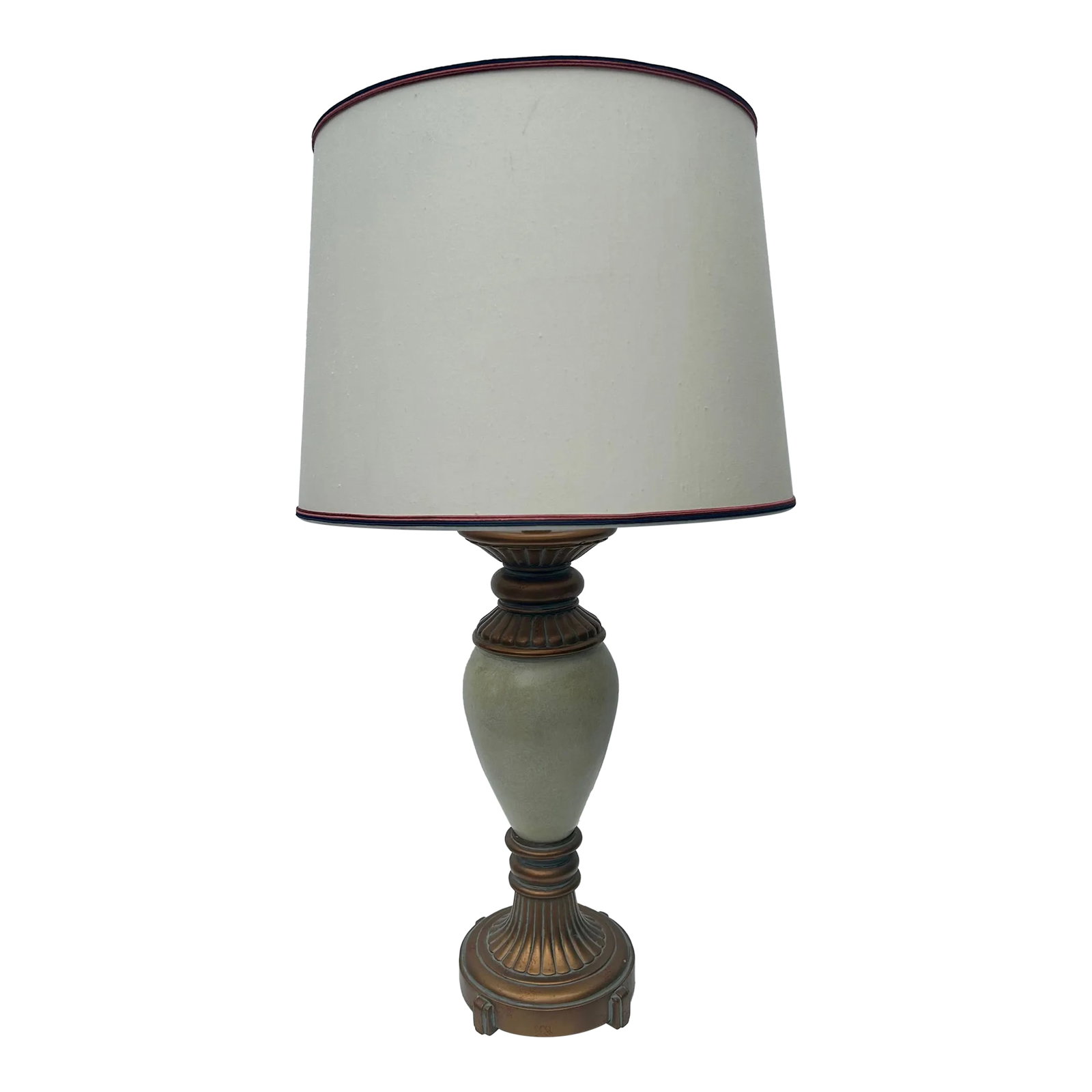 Late 20th Century Neoclassical Gold and Ivory Urn Table Lamp (1 of 11)