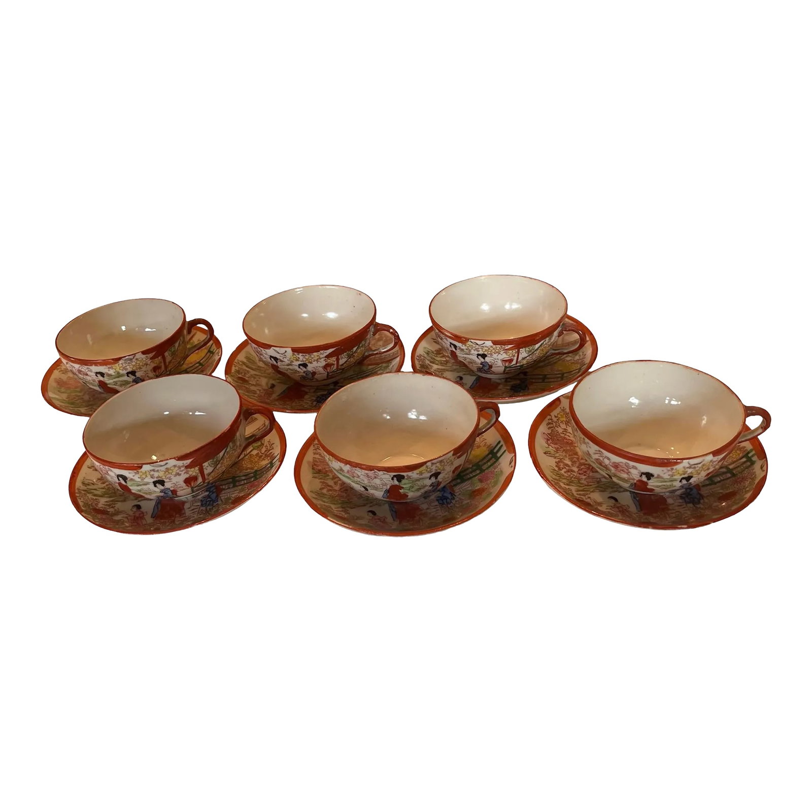 Antique Nippon Chinoiserie Tea Cups Set- 12 Pieces (1 of 11)