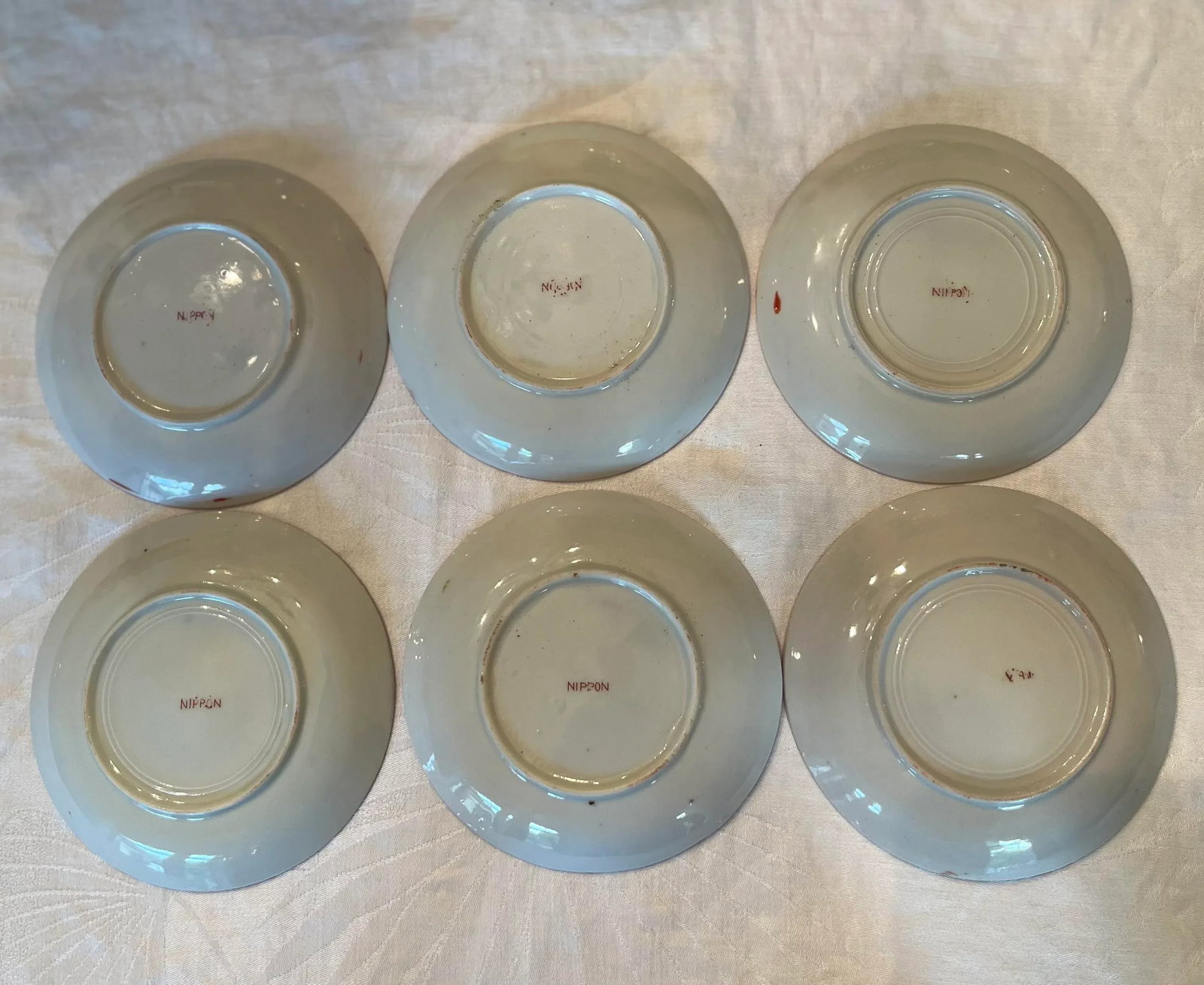 Antique Nippon Chinoiserie Tea Cups Set- 12 Pieces - 2