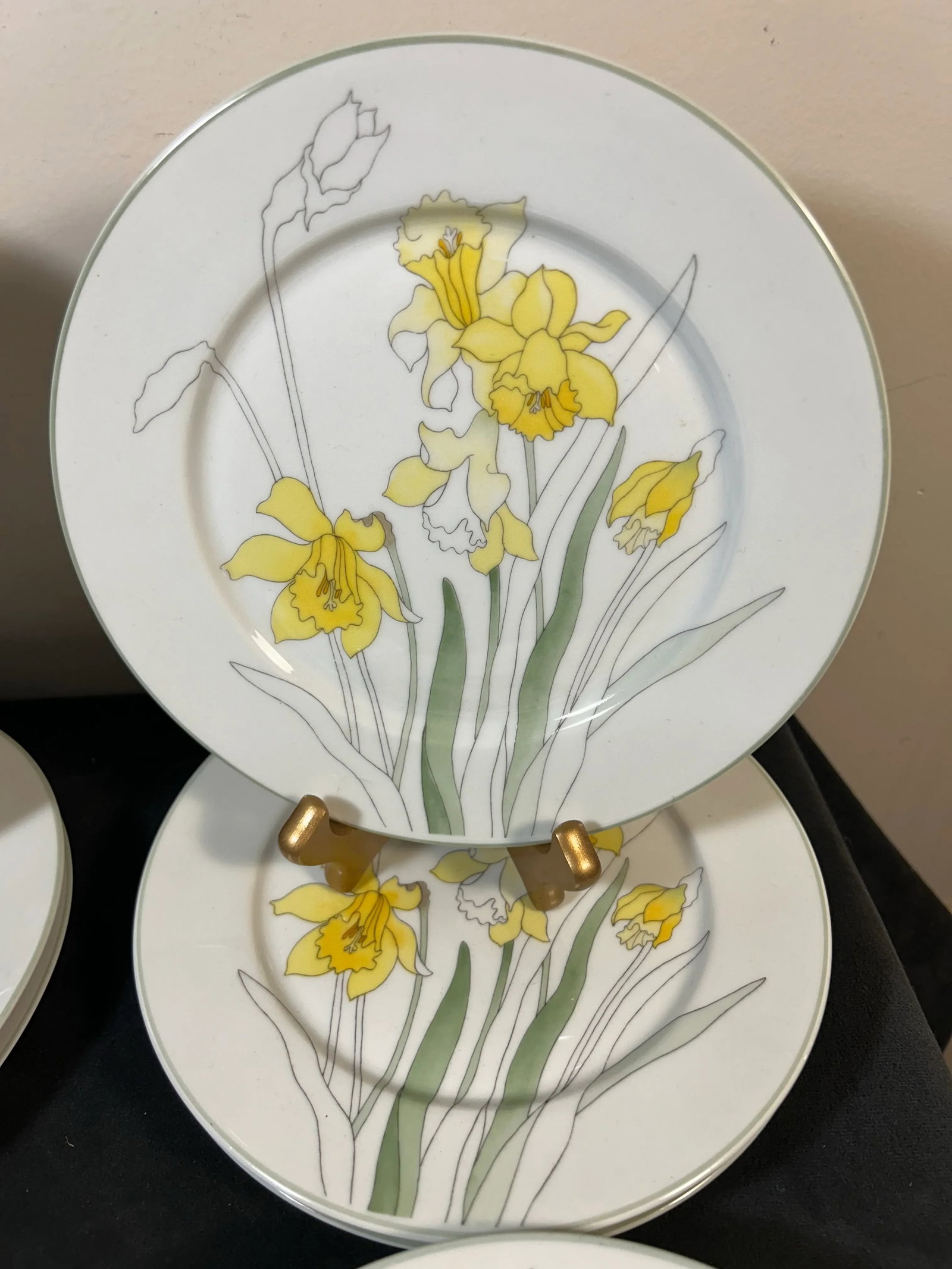 Set of 12 8" Salad Plates by Block Spal Portugal ~ Floral Watercolor by MaryLou Goertzen - 3