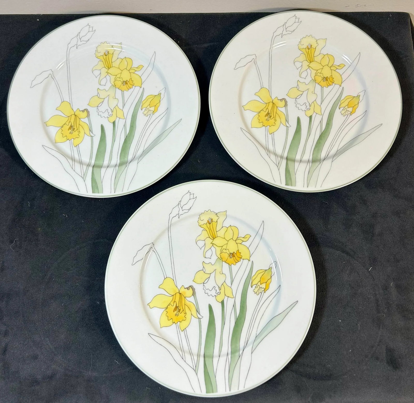 Set of 12 8" Salad Plates by Block Spal Portugal ~ Floral Watercolor by MaryLou Goertzen - 7
