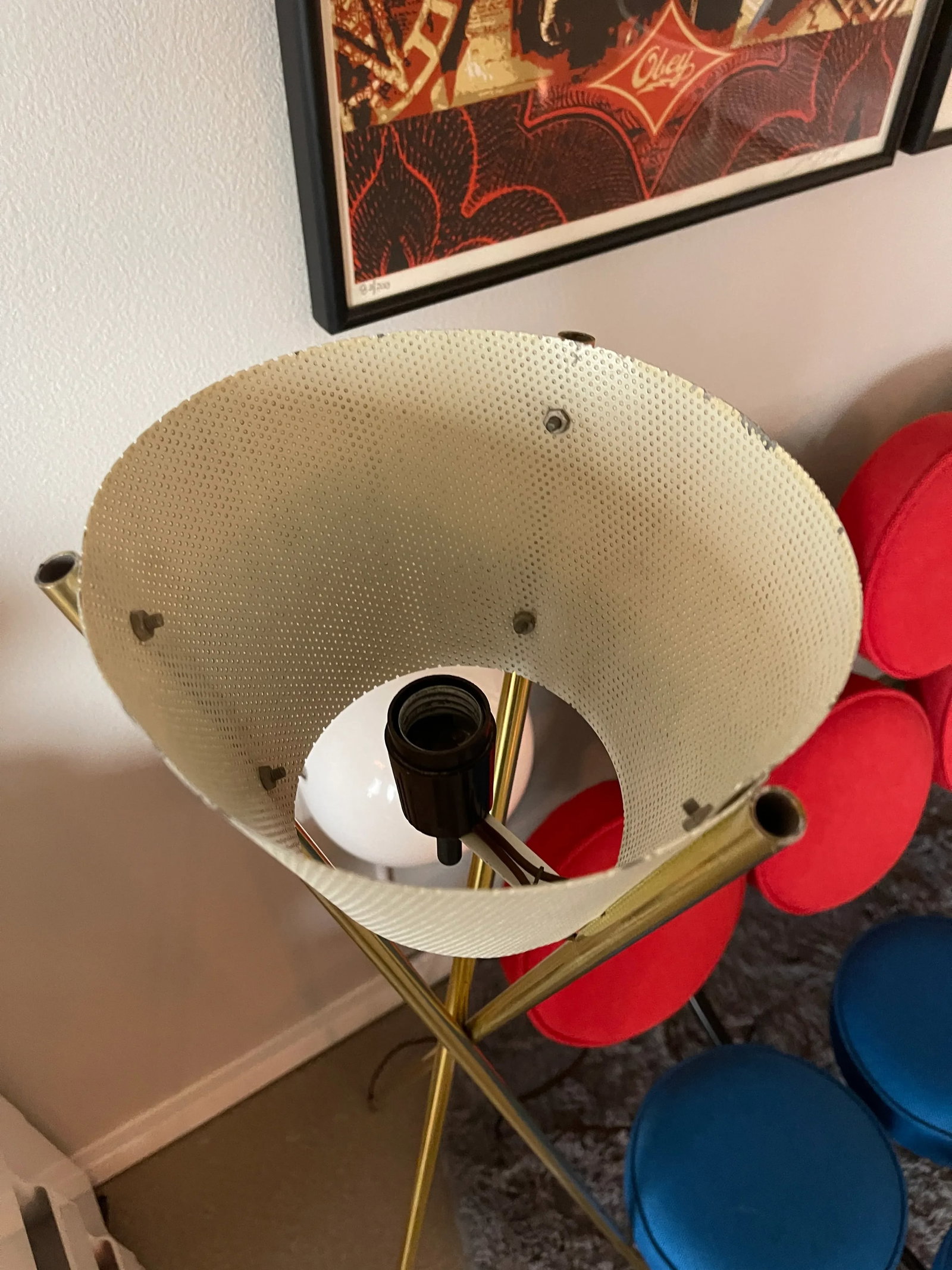 Pair of Gerald Thurston Lightolier Tripod Floor Lamps, Early 50s Design - 4