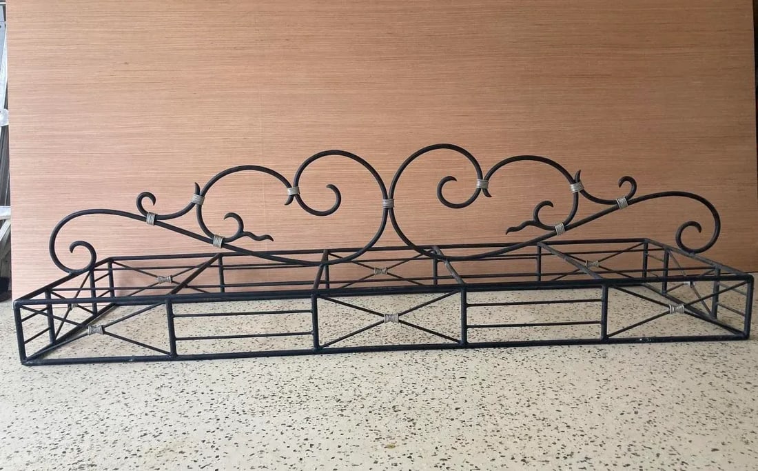 Custom Wrought Iron Scrolled Hanging Kitchen Pot Rack - 3