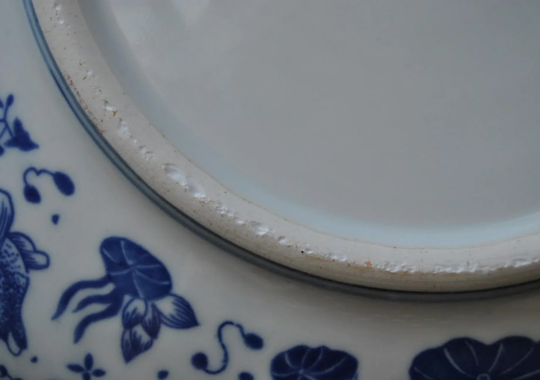 Blue and White Chinese Export Japanese-Market Platter Six Character Reign Mark Zhuanshu Script - 12