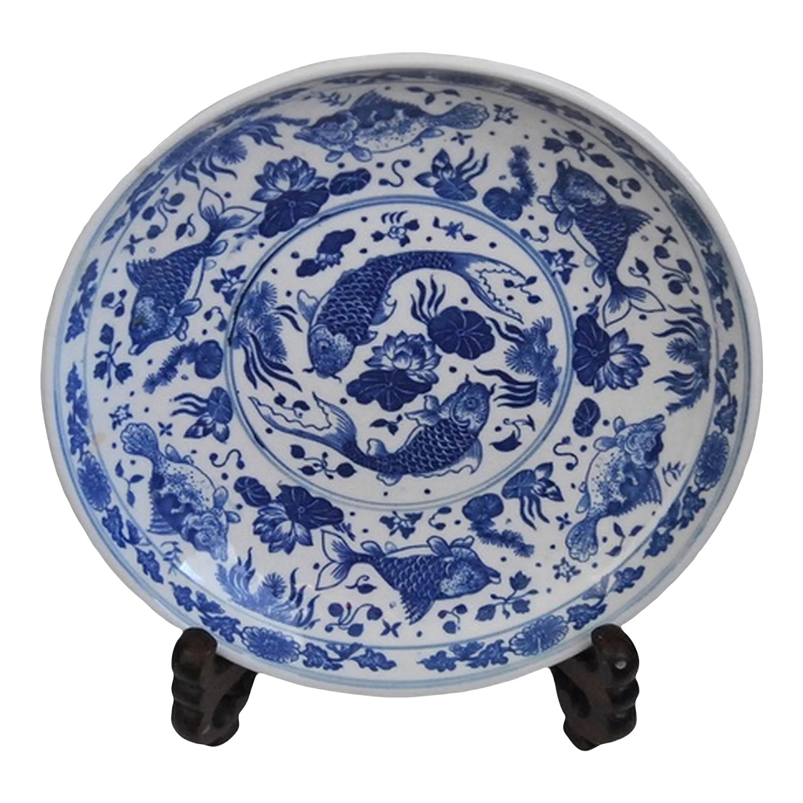Blue and White Chinese Export Japanese-Market Platter Six Character Reign Mark Zhuanshu Script (1 of 12)