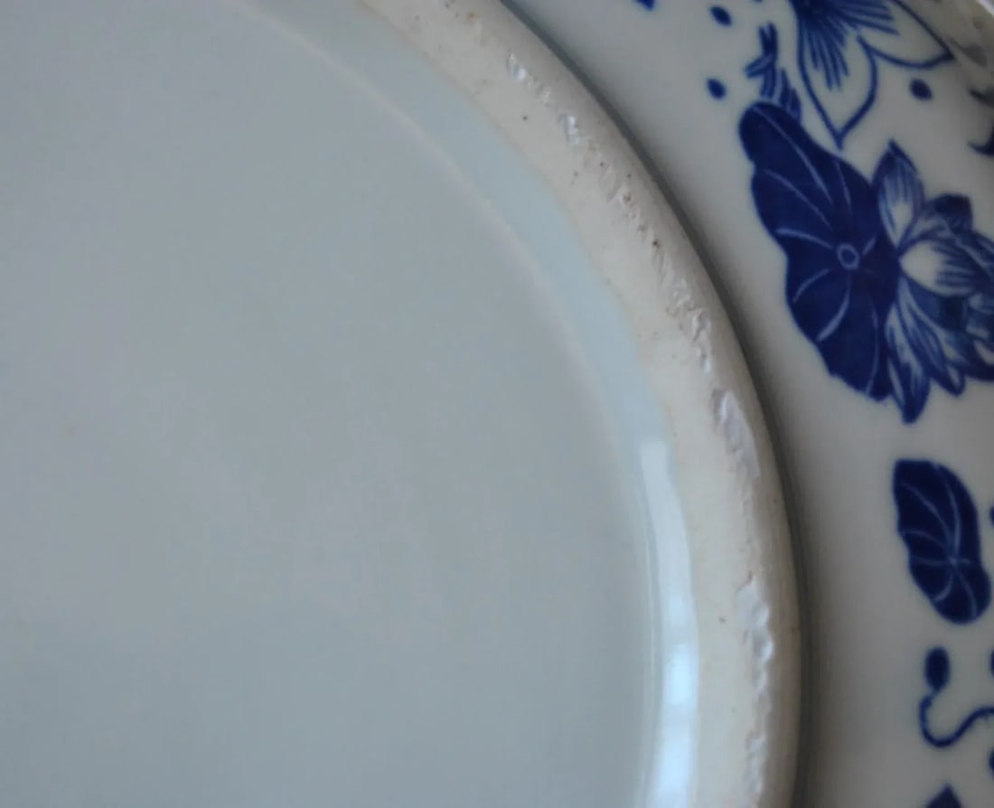 Blue and White Chinese Export Japanese-Market Platter Six Character Reign Mark Zhuanshu Script - 8