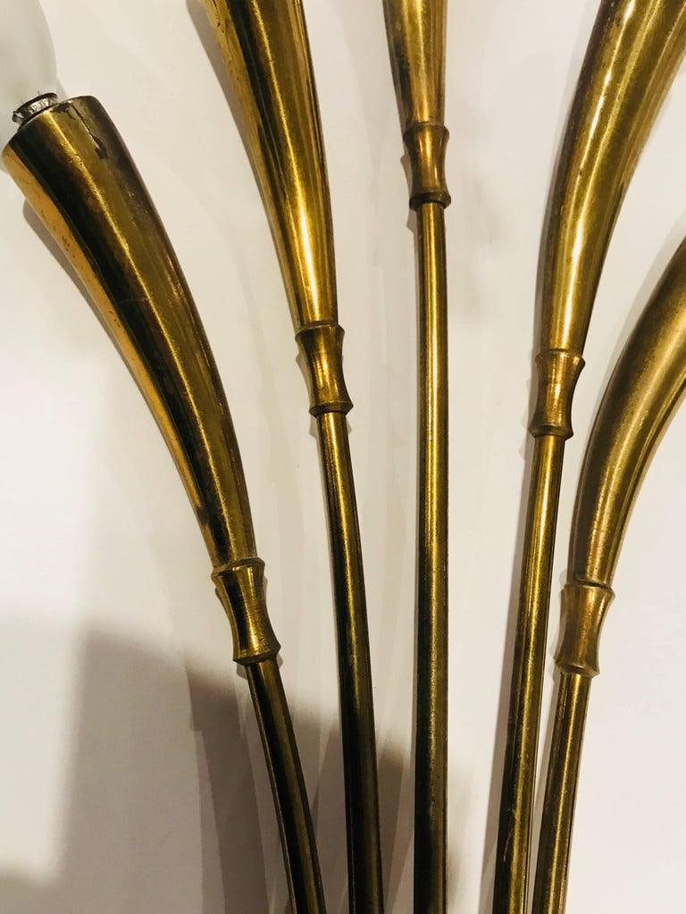 Vintage Mid-Century Lumi Italian Floral Wall Light - 4