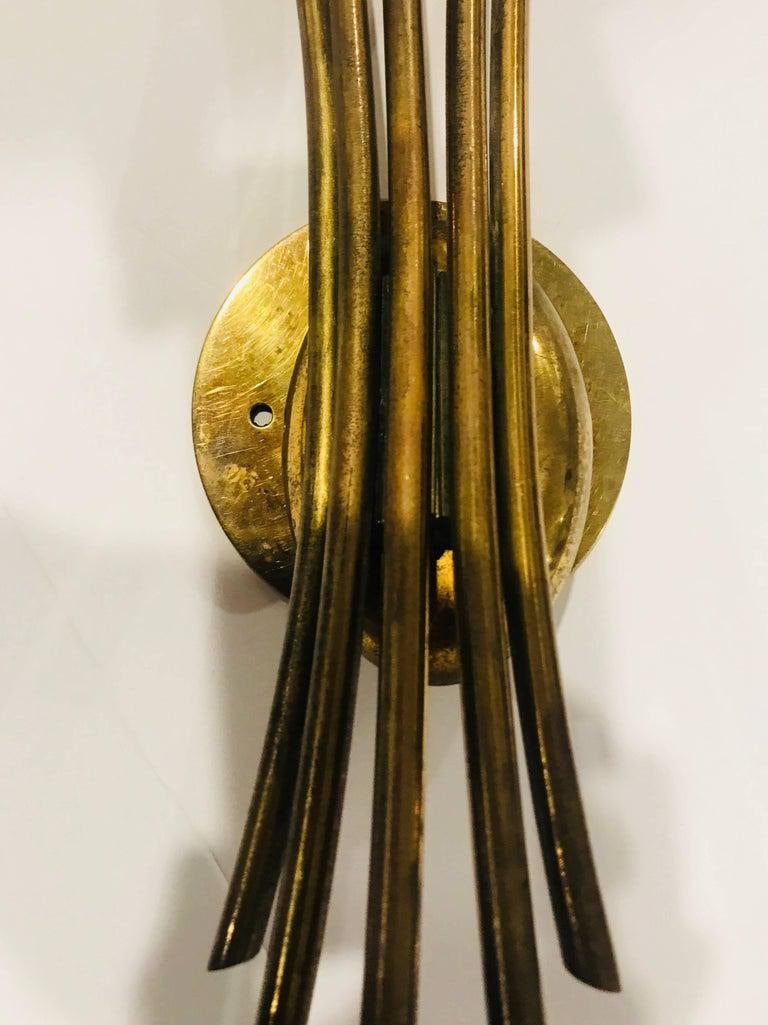 Vintage Mid-Century Lumi Italian Floral Wall Light - 8