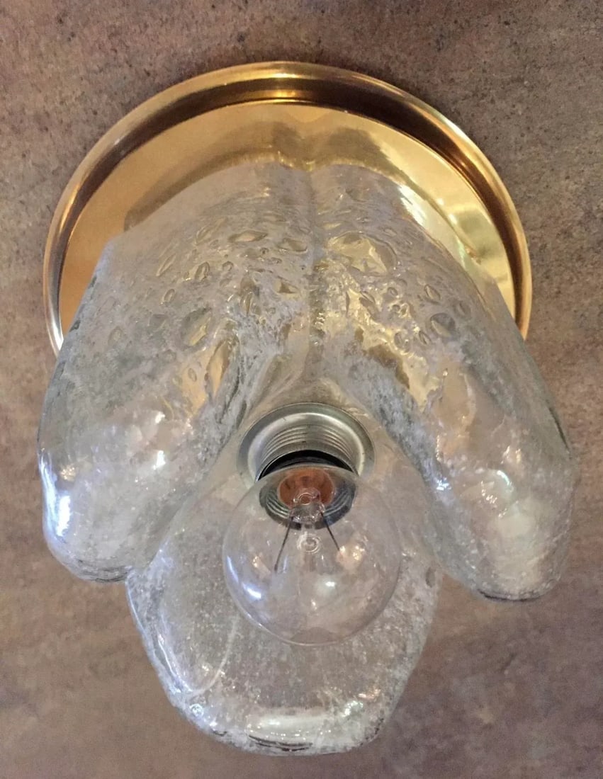 Pair of Doria Murano Glass Flush or Wall Lamps - 2