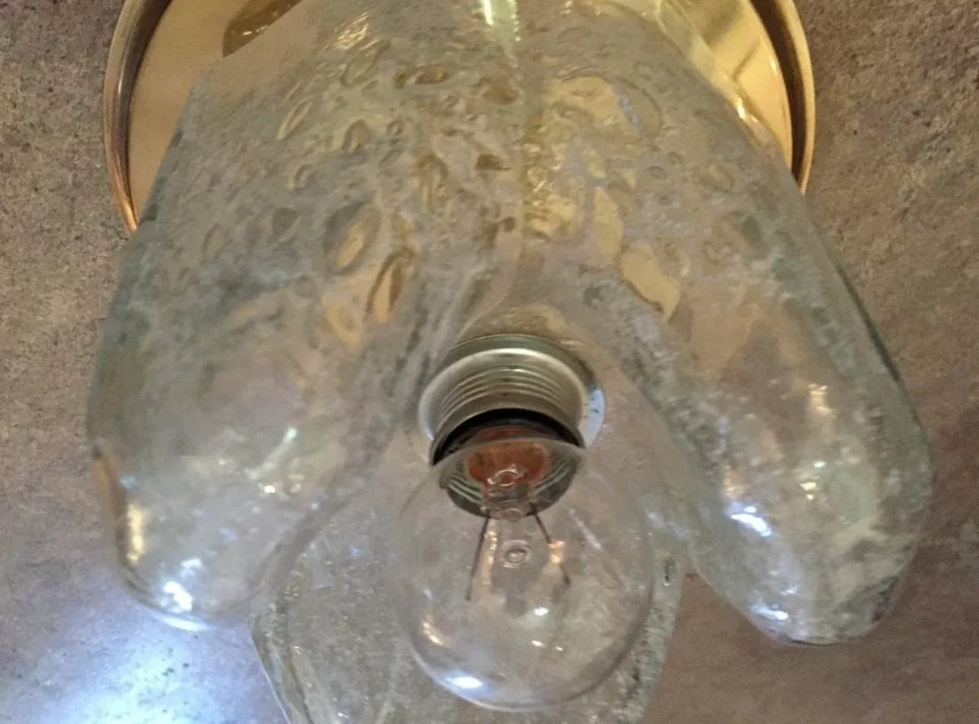 Pair of Doria Murano Glass Flush or Wall Lamps - 3