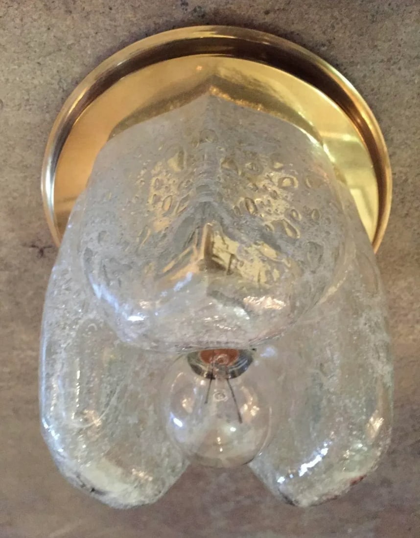 Pair of Doria Murano Glass Flush or Wall Lamps - 4