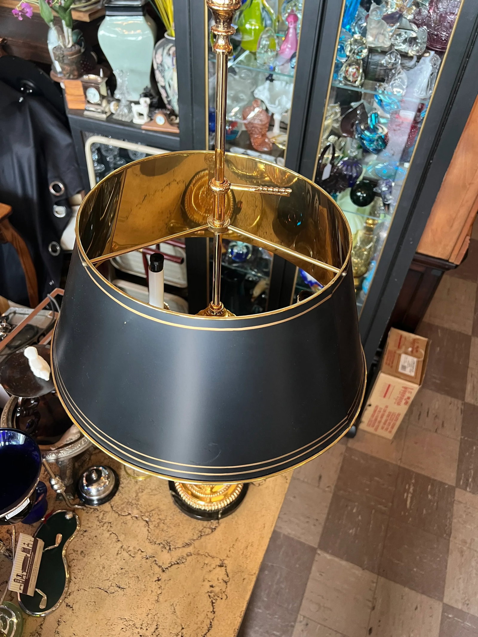 1990s Triple Arm Bouillote Style Lamp - 9