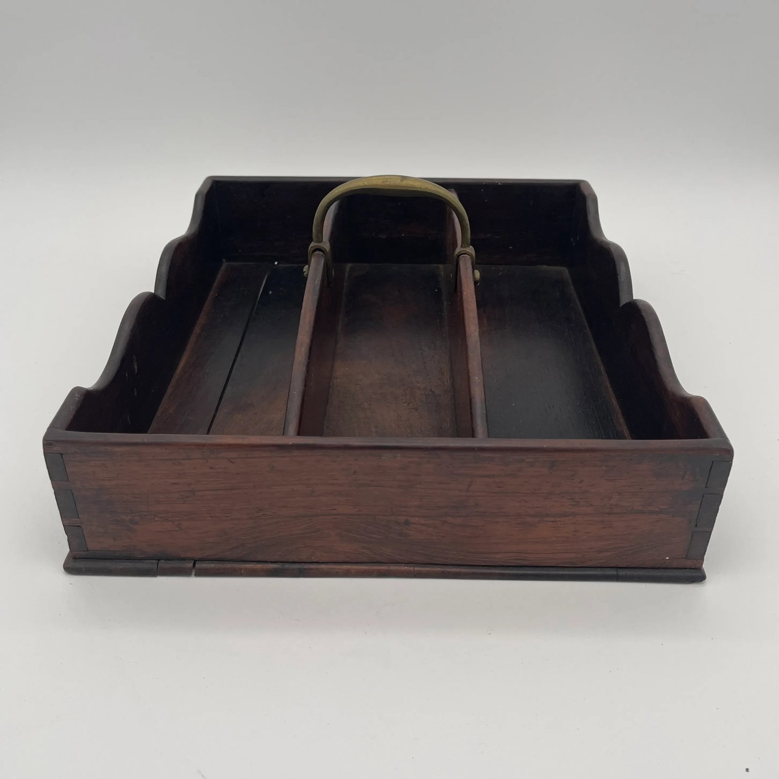 Antique Mahogany Cutlery Tray - 3