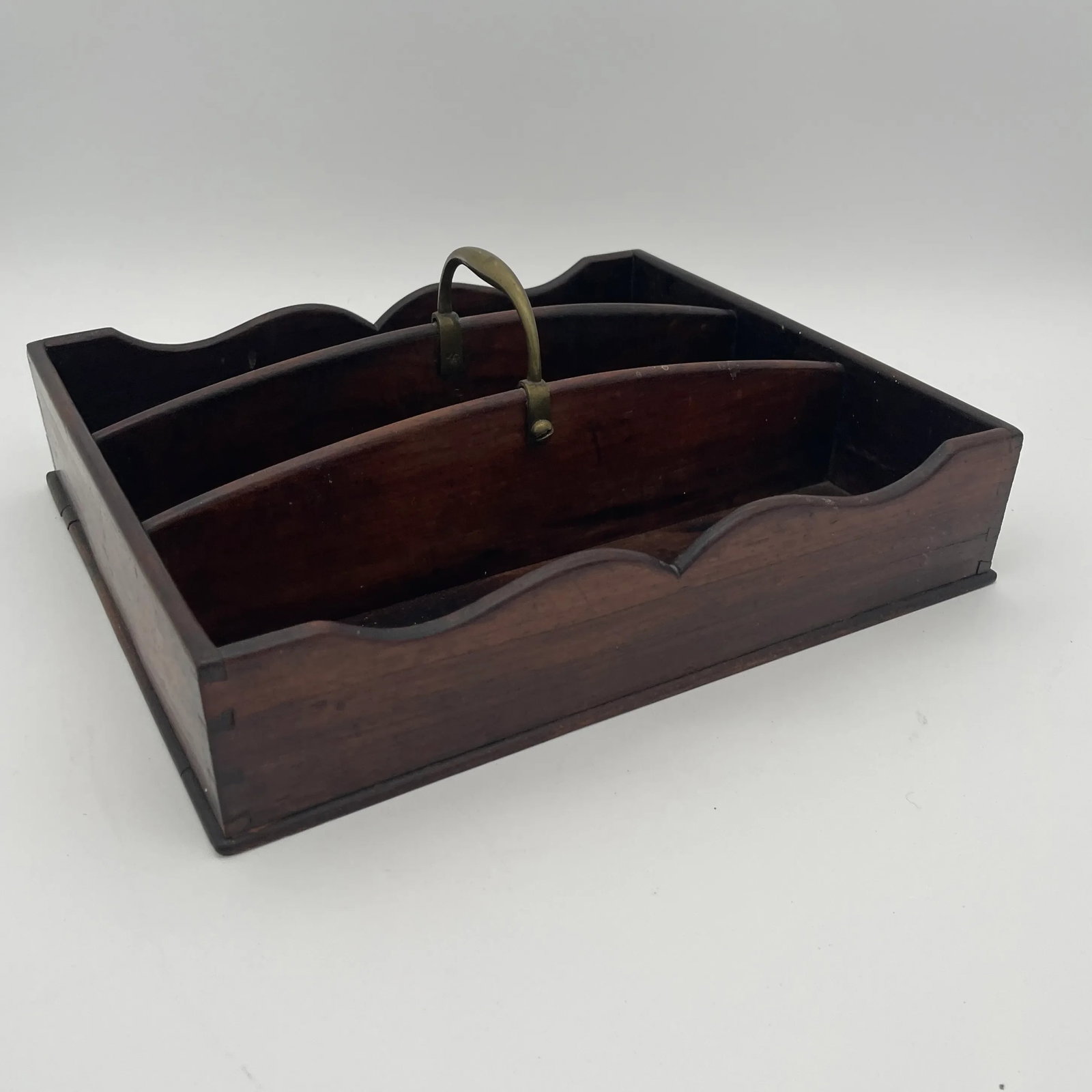 Antique Mahogany Cutlery Tray - 4