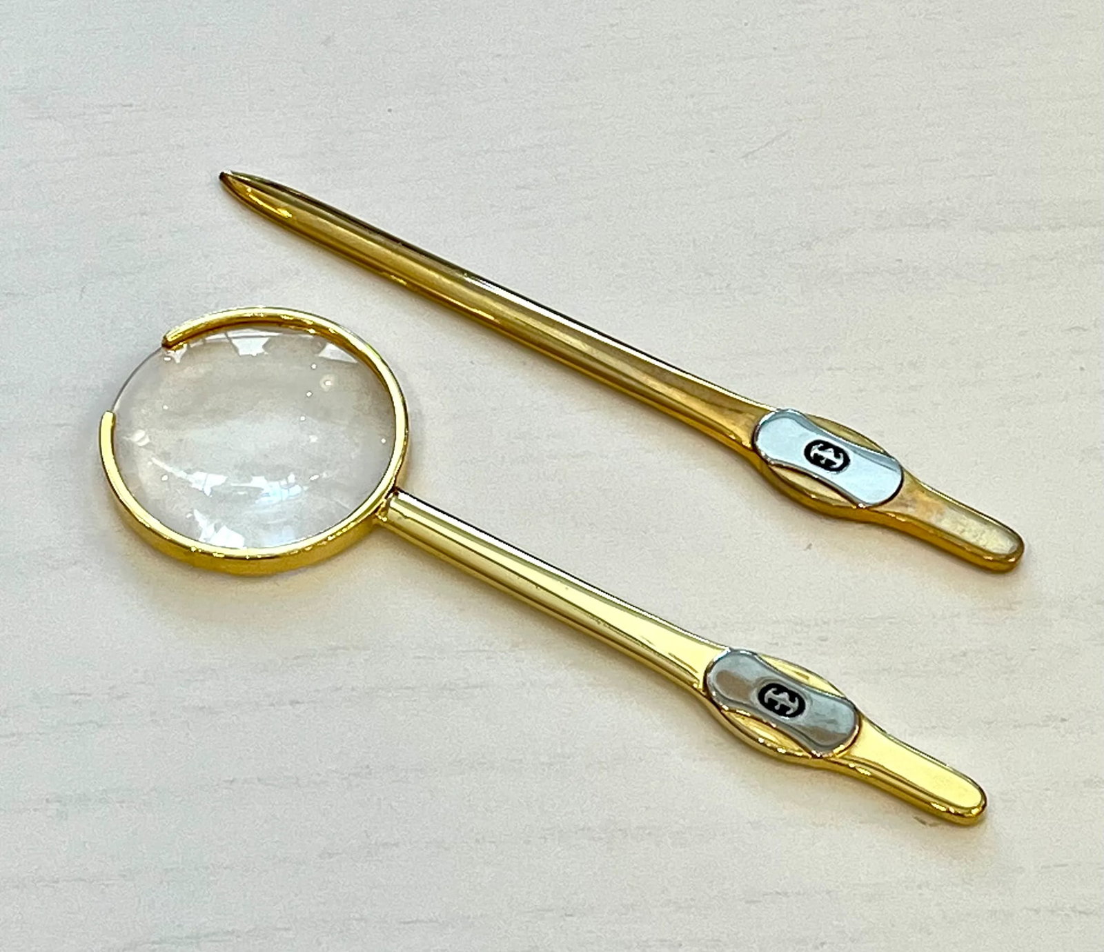 Late 20th Century Vintage Gucci Desk Accessory Set- 2 Pieces - 2