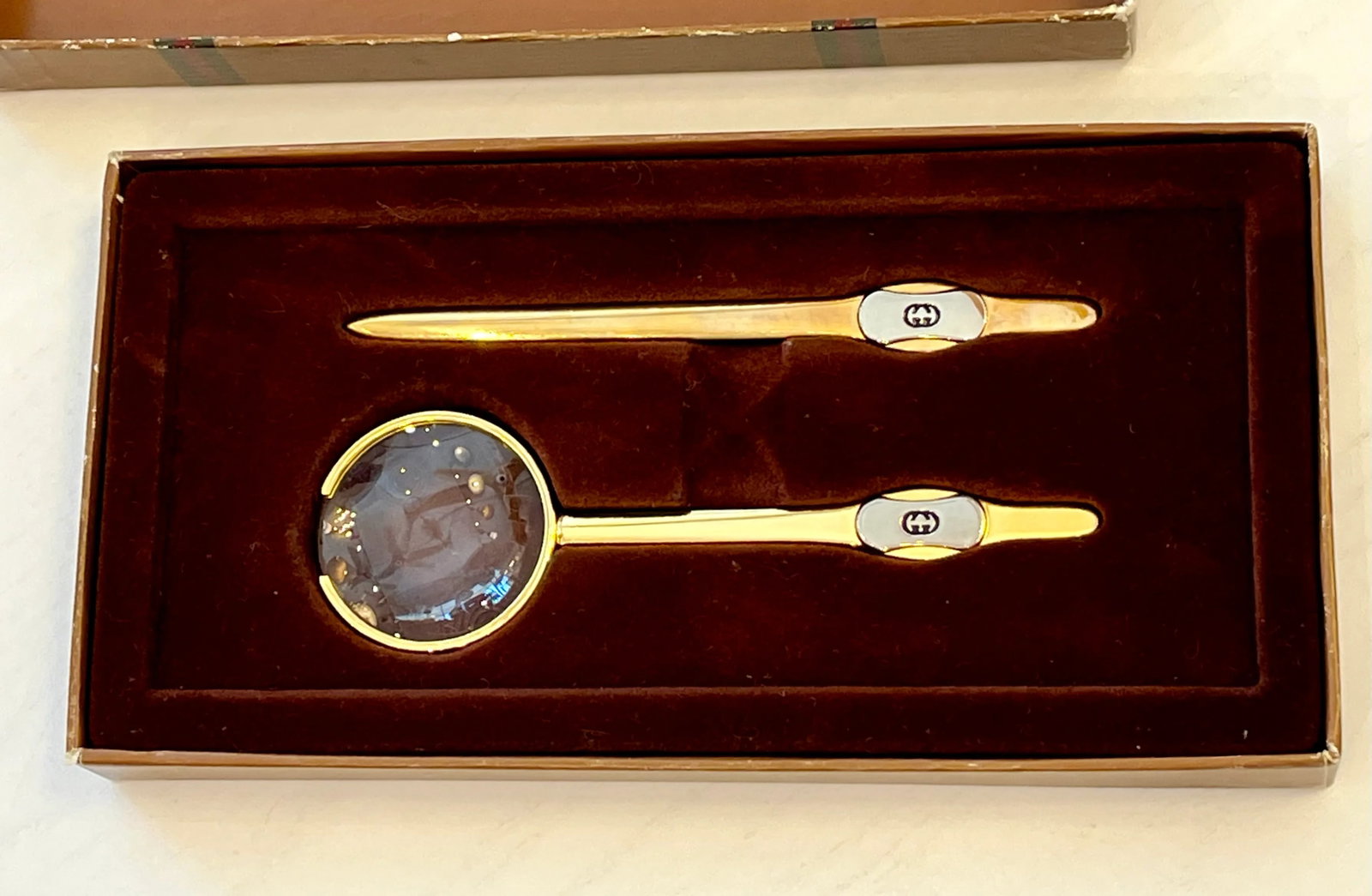Late 20th Century Vintage Gucci Desk Accessory Set- 2 Pieces - 5