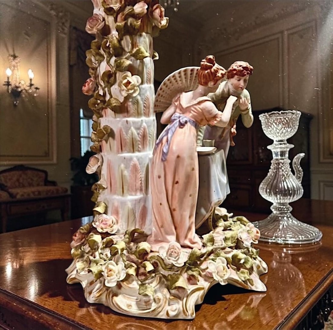 Antique Schierholz German Porcelain Figural Centerpiece-1800s-Victorian - 6