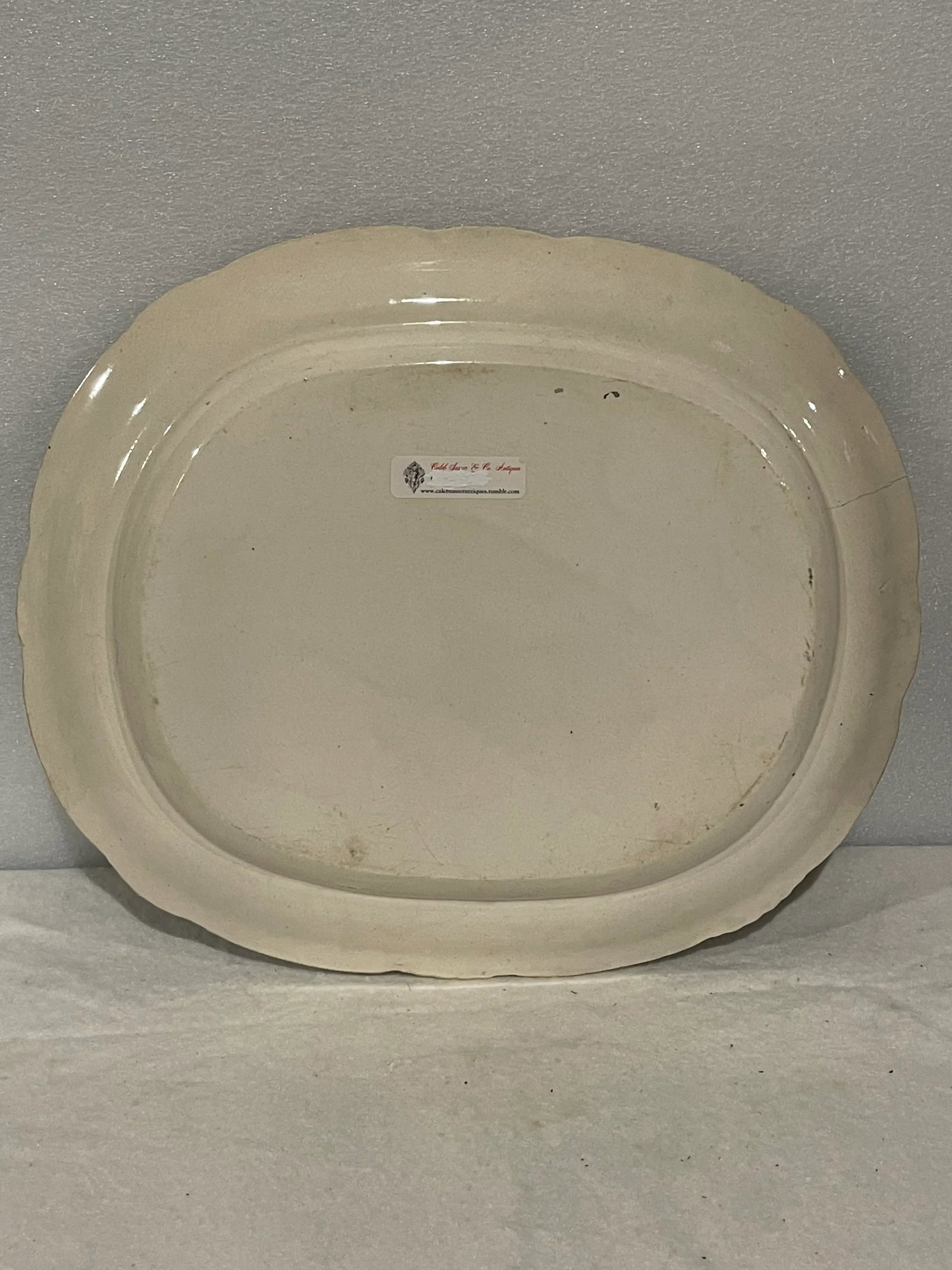 Early 19th Century English Blue and White Platter With Pagoda - 6