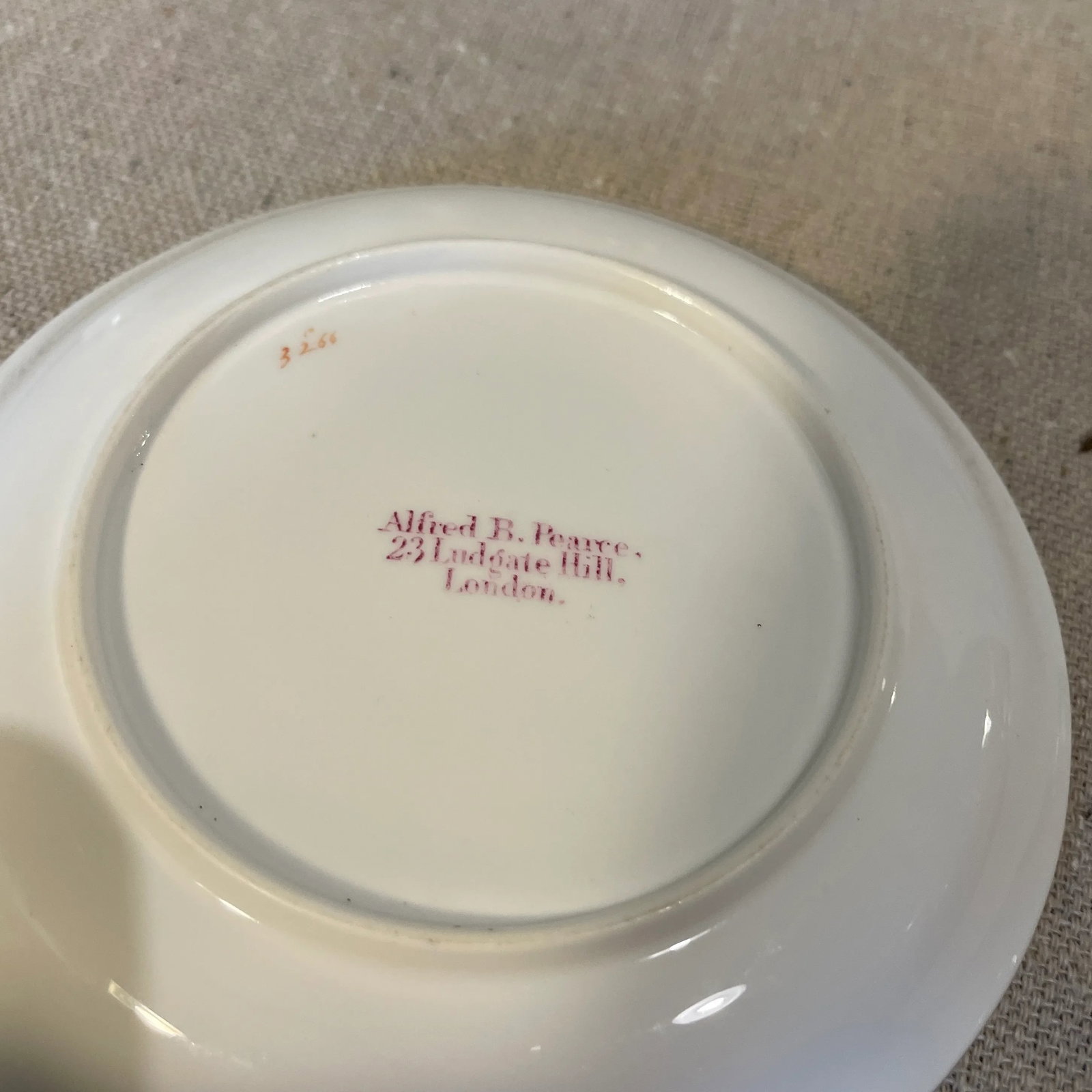 Mid 19th Century Westhead & Moore Butterfly Cup & Saucer - 5