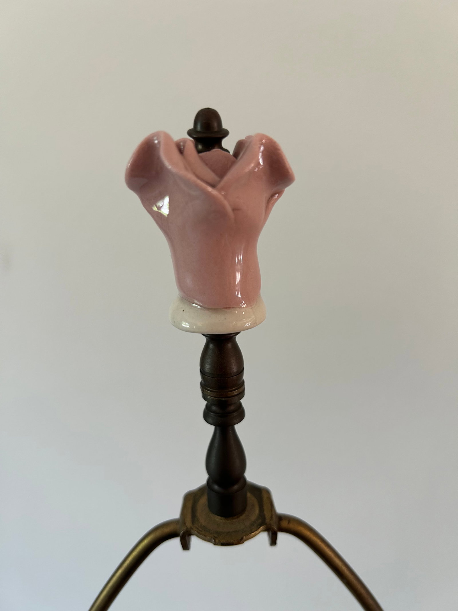 Pair of 1960s Marbro Pink Roses Lamps - 6