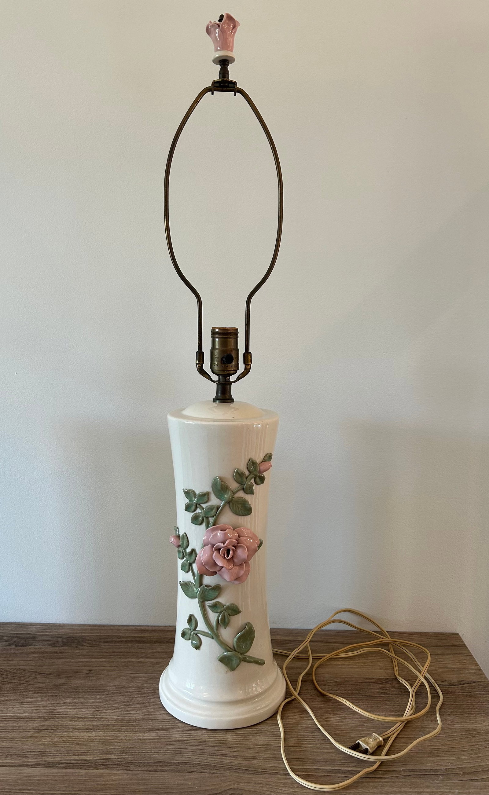 Pair of 1960s Marbro Pink Roses Lamps - 7