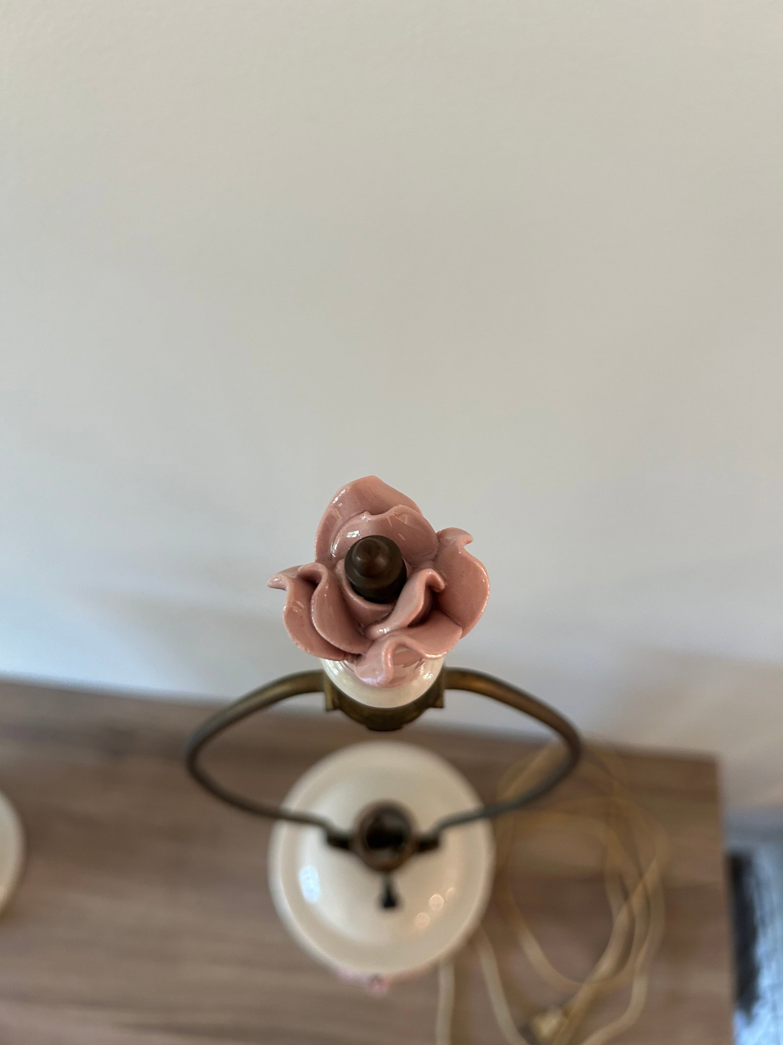 Pair of 1960s Marbro Pink Roses Lamps - 9