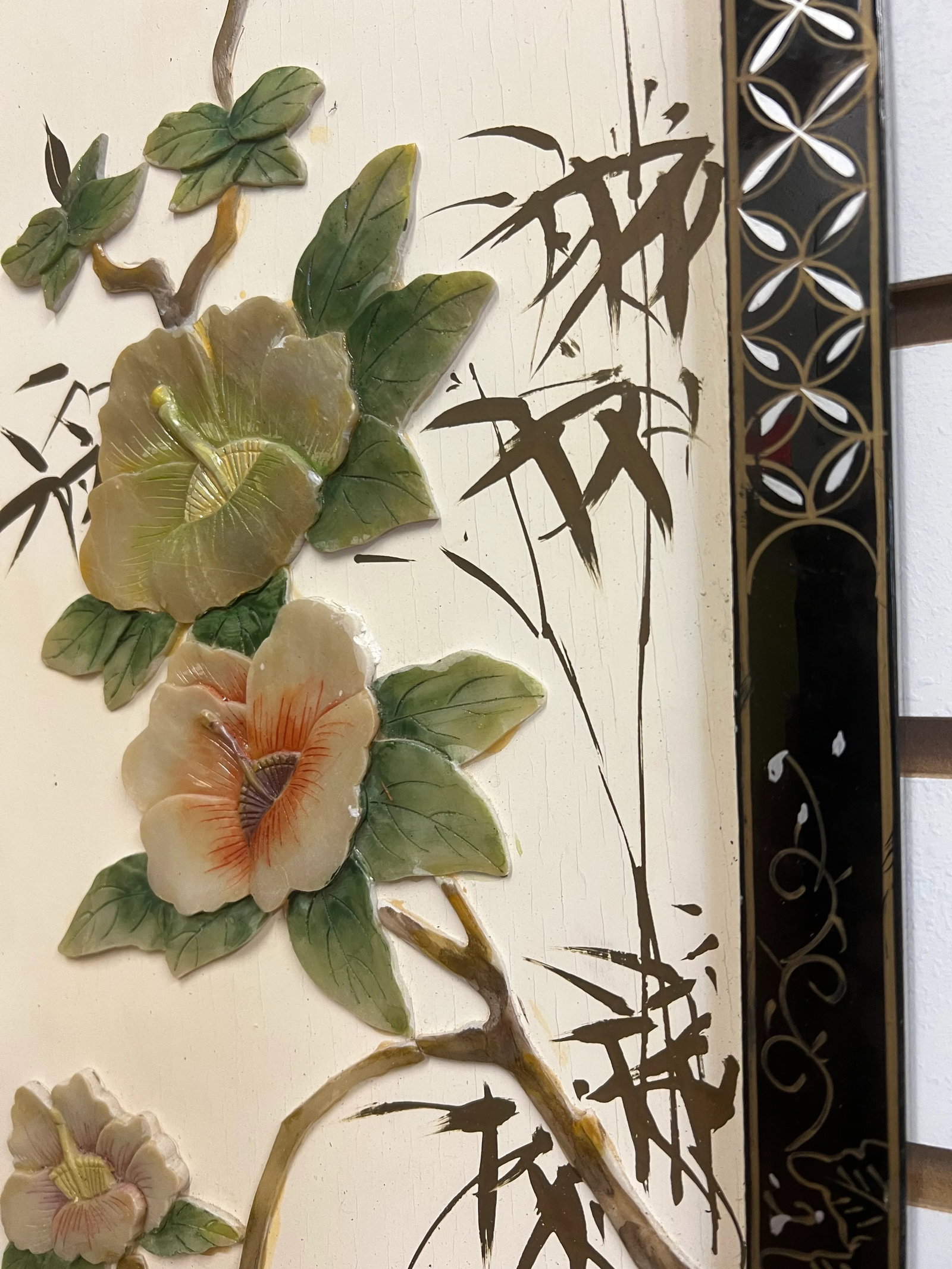 Vintage Chinese Wall Hanging Screens - Pair -2 - 4