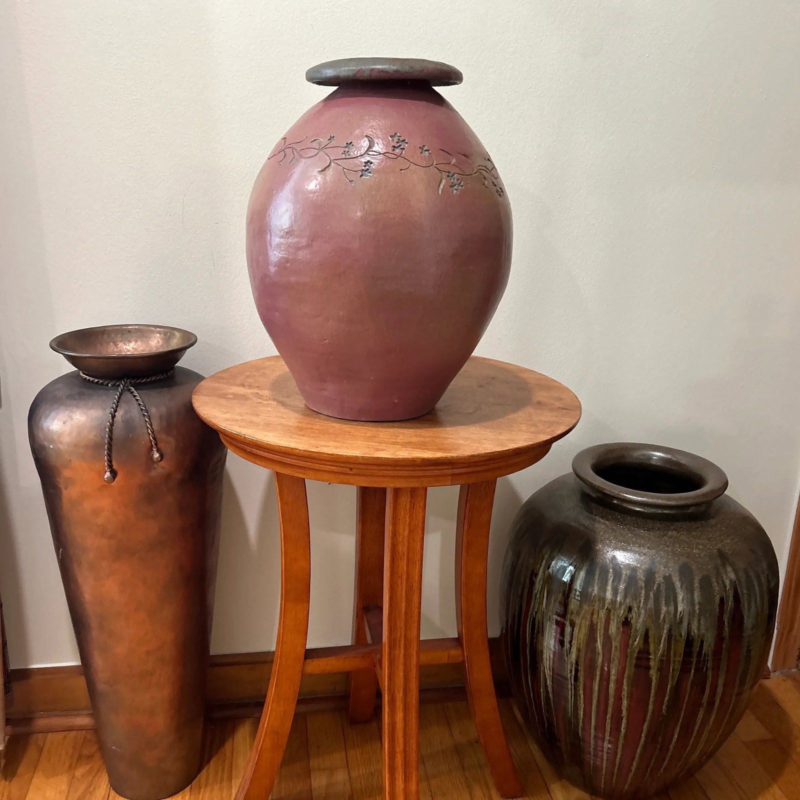 Vintage Large Scale Earth Ware Terracotta Vase/Pot North Dakota Style - 10