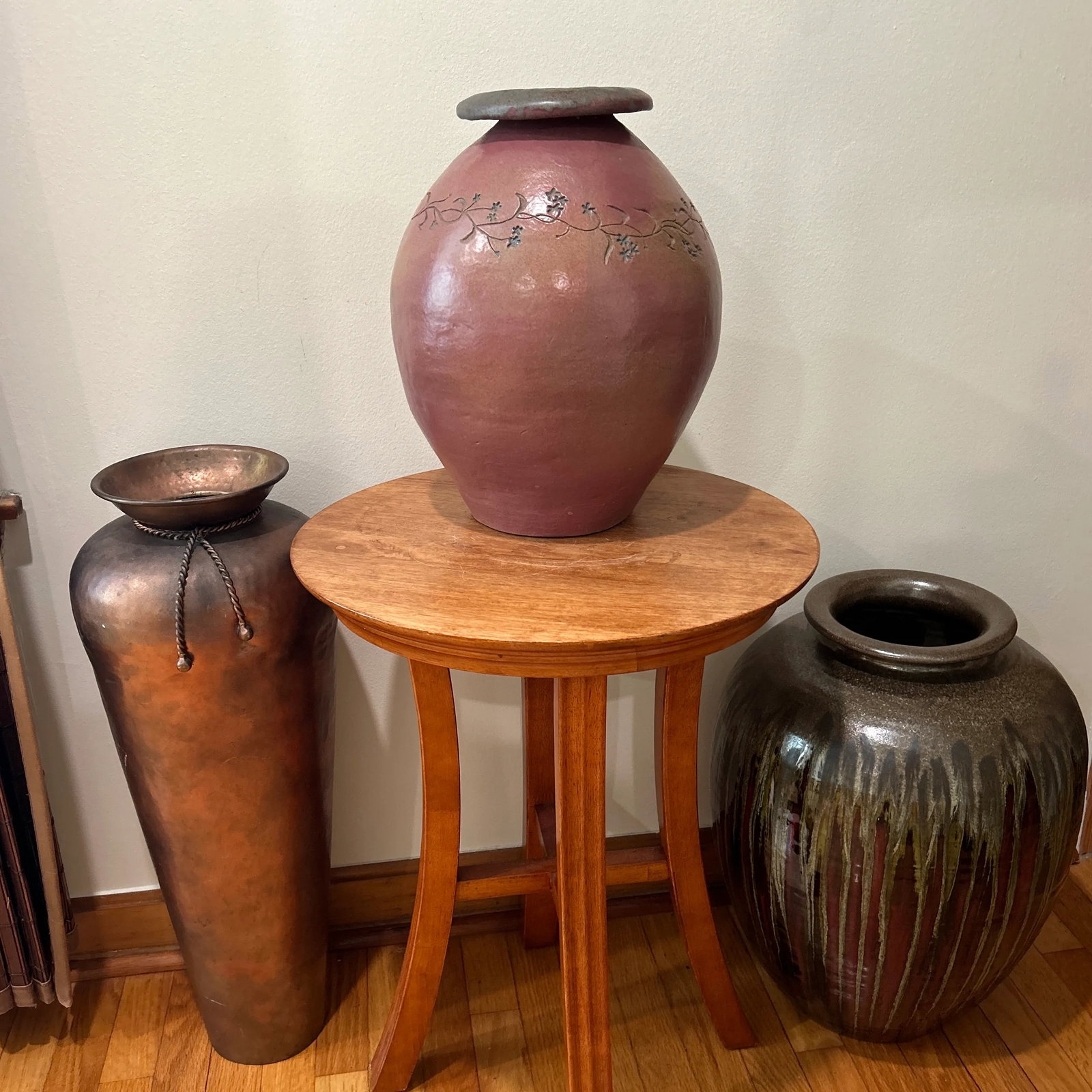 Vintage Large Scale Earth Ware Terracotta Vase/Pot North Dakota Style - 8