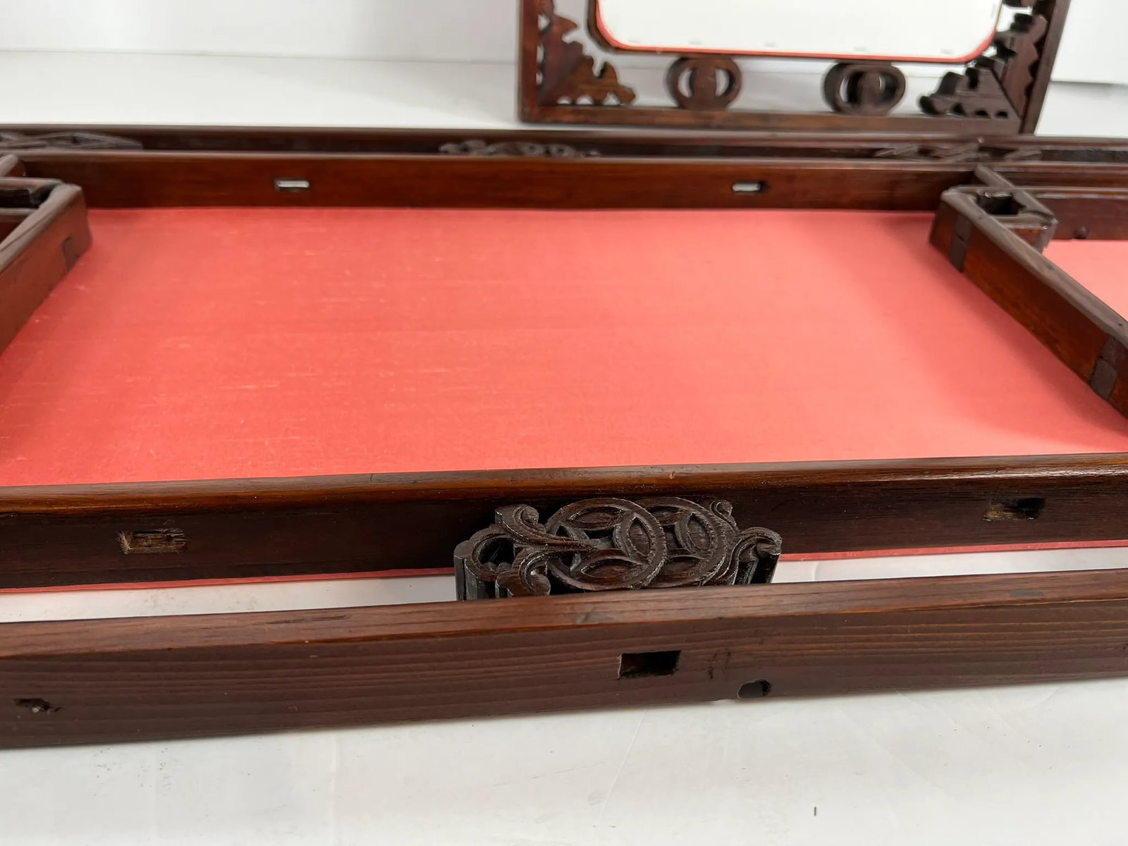 Pair of Antique Chinese Lattice Window Panels With Auspicious Symbols - 6