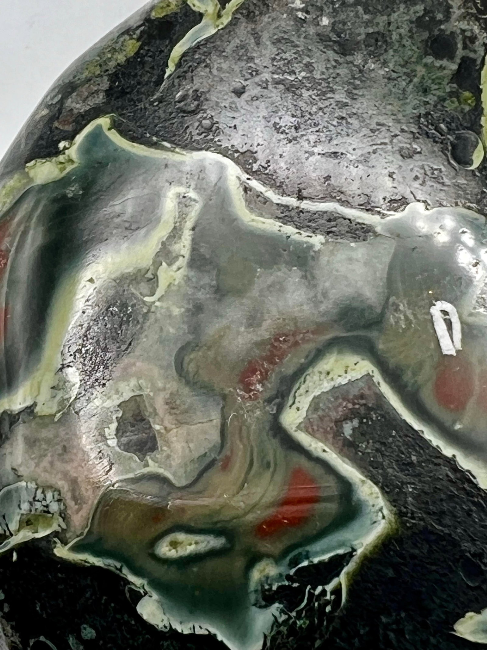 1970s Vintage Frog Skin/Bloodstone Snuff Bottle - 8