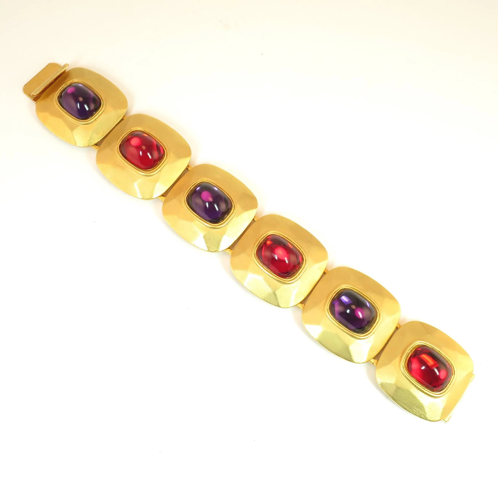 Vintage 1960s Mid-Century Modern Designer Jewel-Tone Bracelet & Earrings - 5 Pieces - 2
