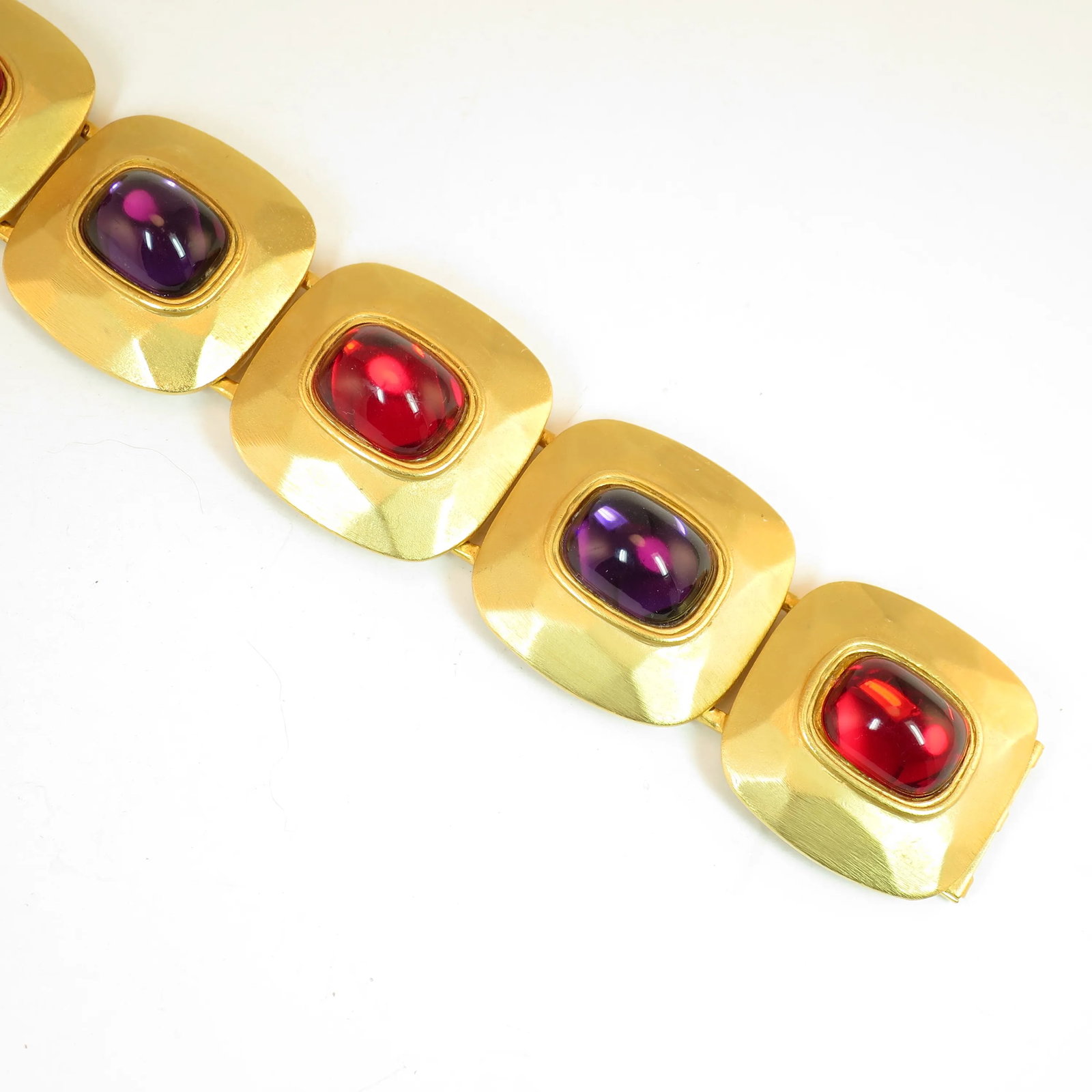 Vintage 1960s Mid-Century Modern Designer Jewel-Tone Bracelet & Earrings - 5 Pieces - 3