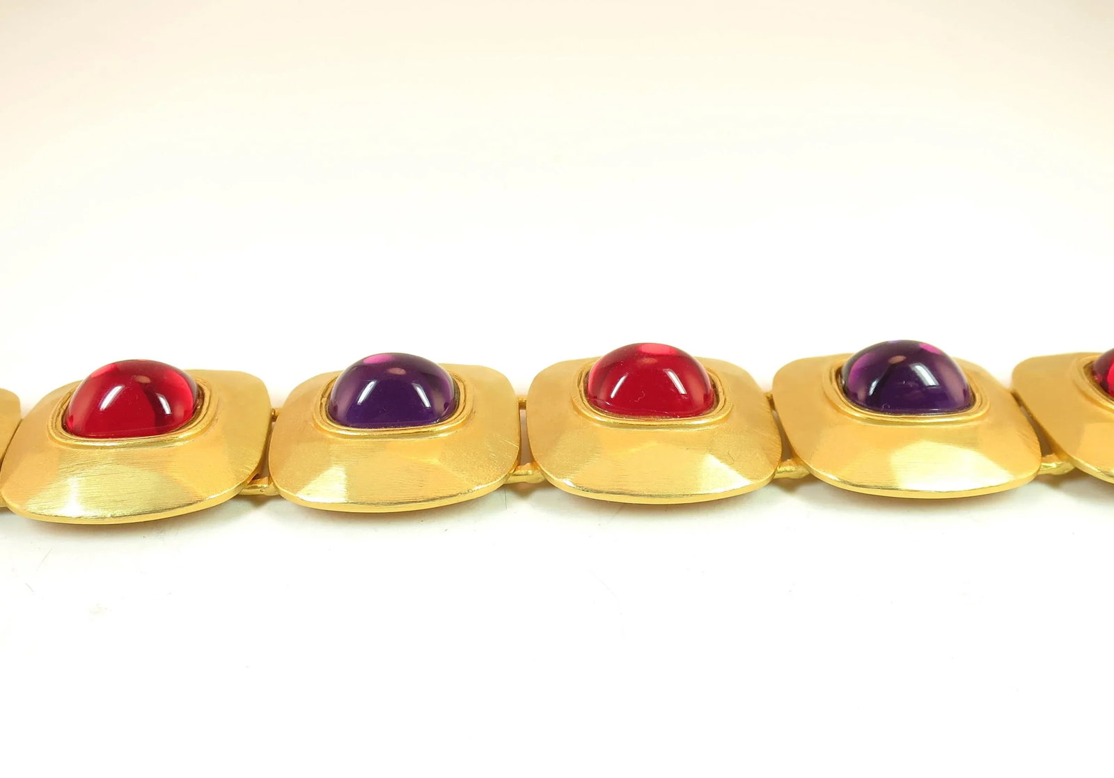 Vintage 1960s Mid-Century Modern Designer Jewel-Tone Bracelet & Earrings - 5 Pieces - 4