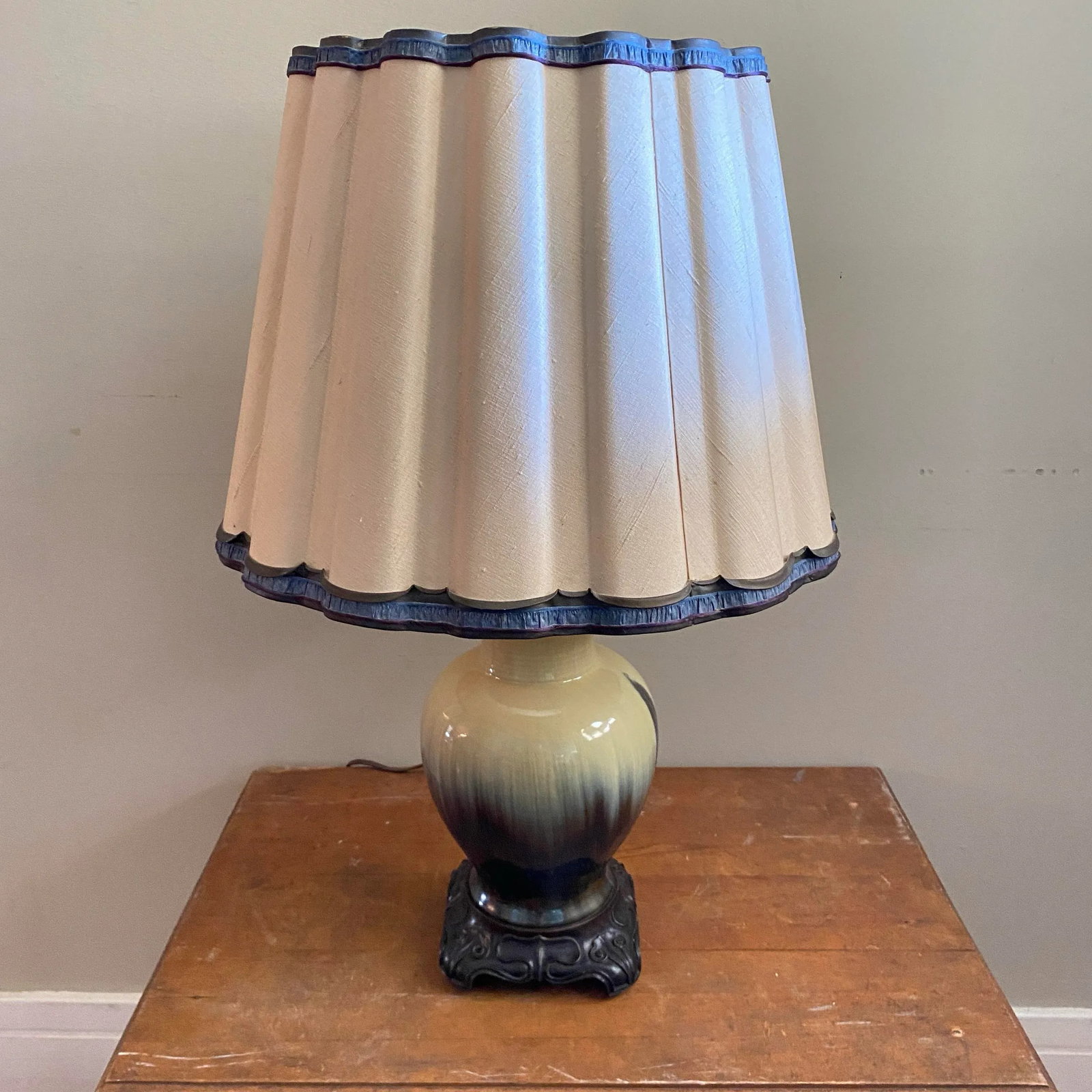 Fulper Style Lamp With Stylistic Shade - 2