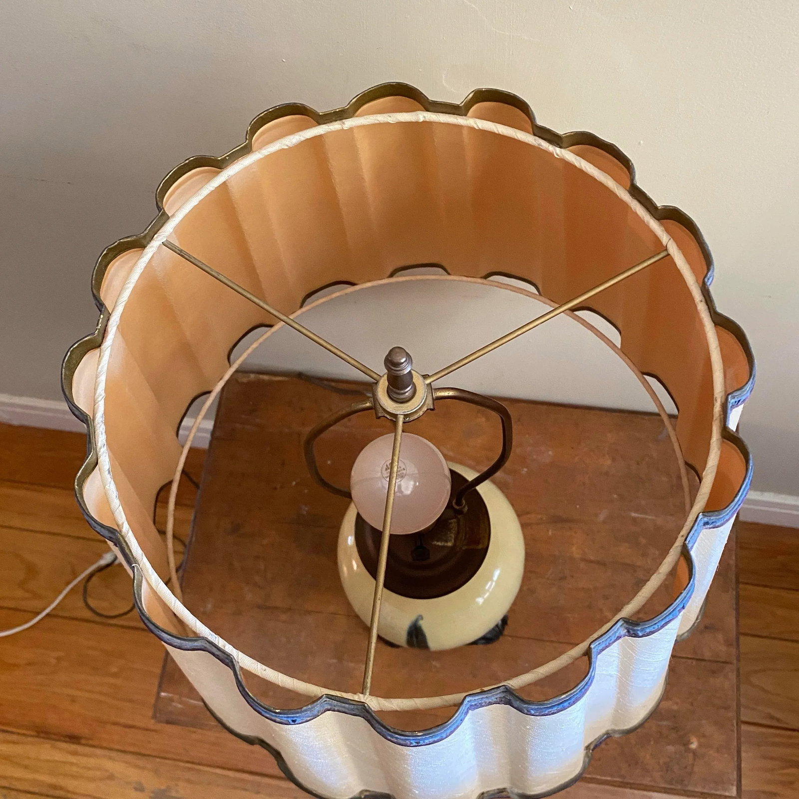 Fulper Style Lamp With Stylistic Shade - 3