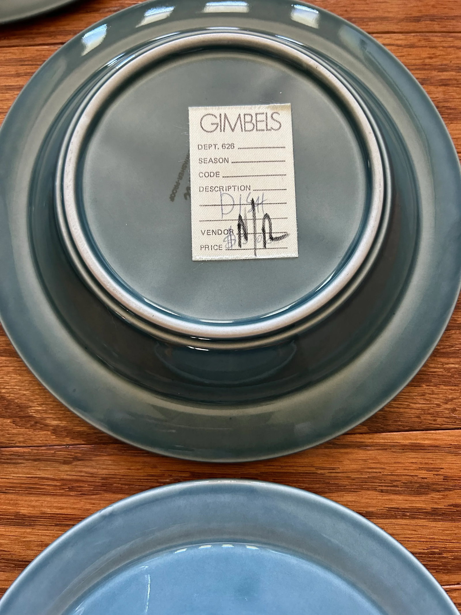 Mid Century Arabia Finland Pottery Set of 5 Salad Dishes 'Meri' Pattern - 5