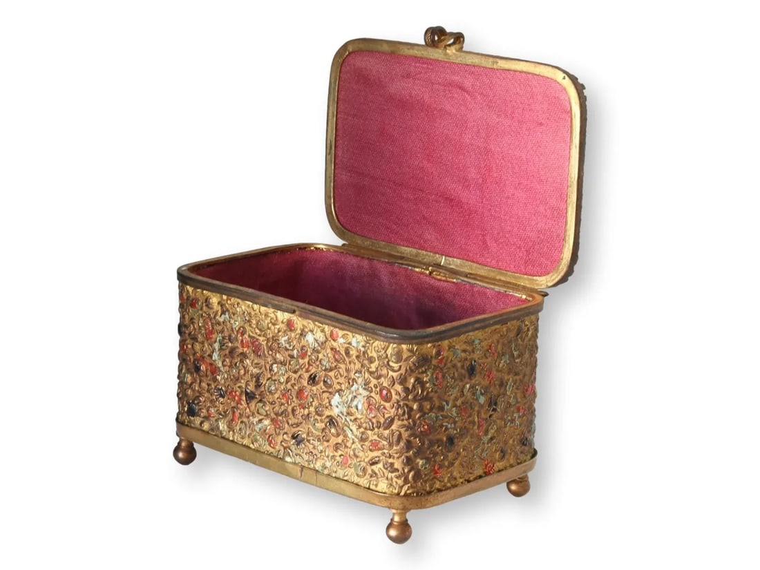 1878 French Exposition Gilded Ormolu Ring Box - 2