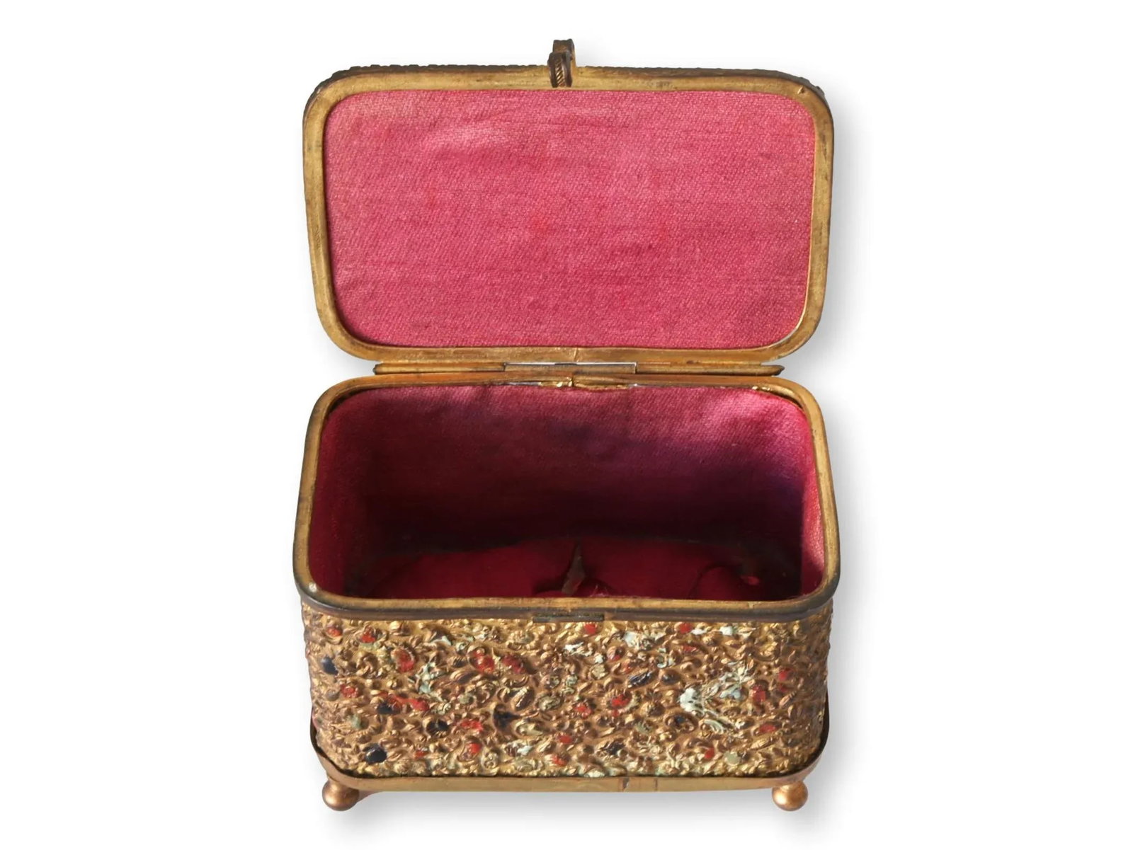 1878 French Exposition Gilded Ormolu Ring Box - 3
