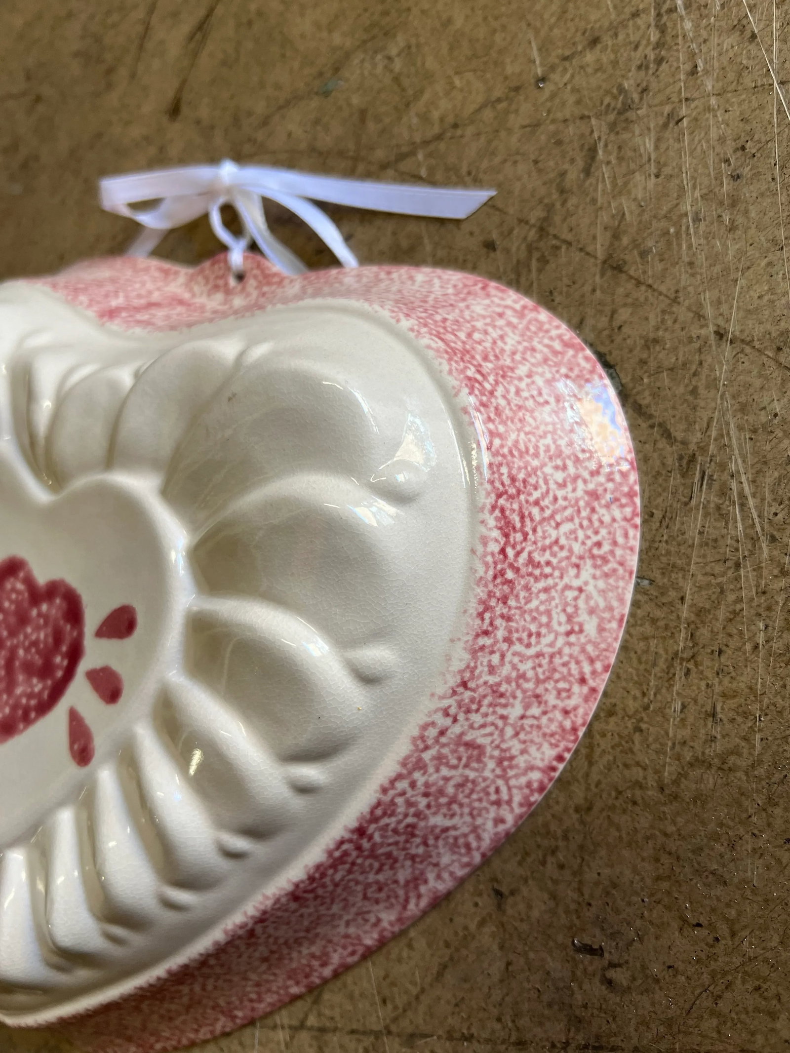 Vintage Farmhouse Style Ceramic Heart - 3