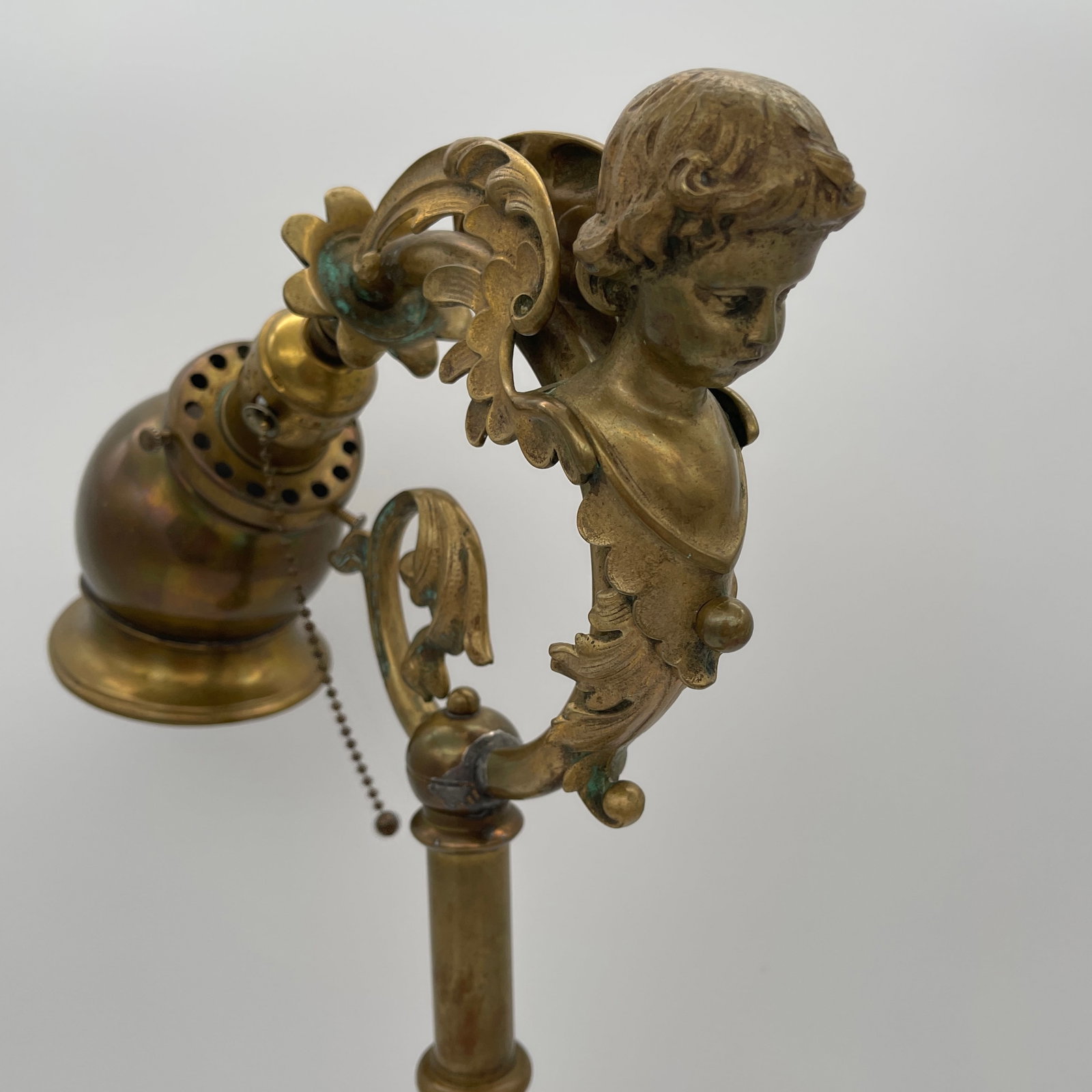Late 19th Century French Brass Figural Desk Lamp - 3