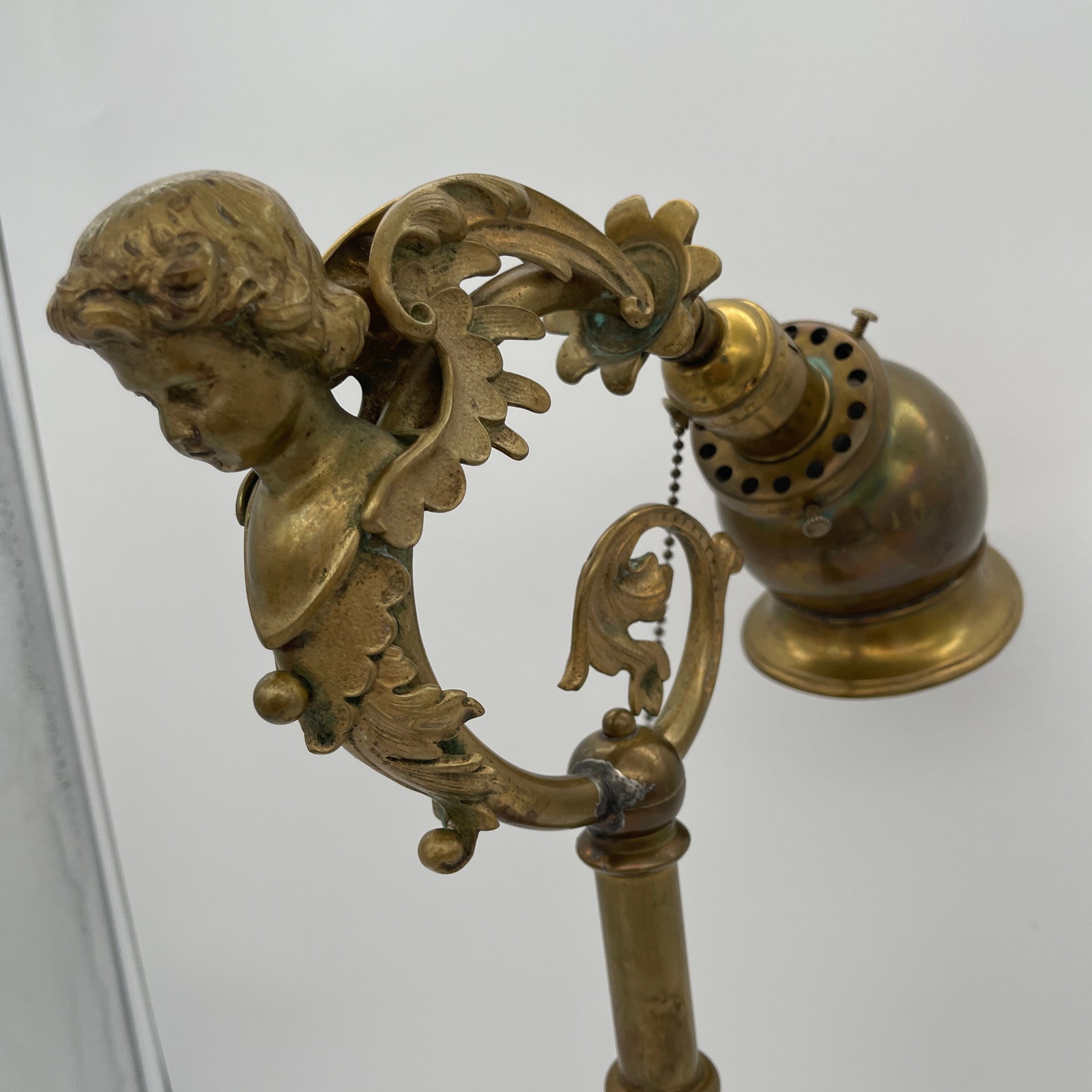 Late 19th Century French Brass Figural Desk Lamp - 4