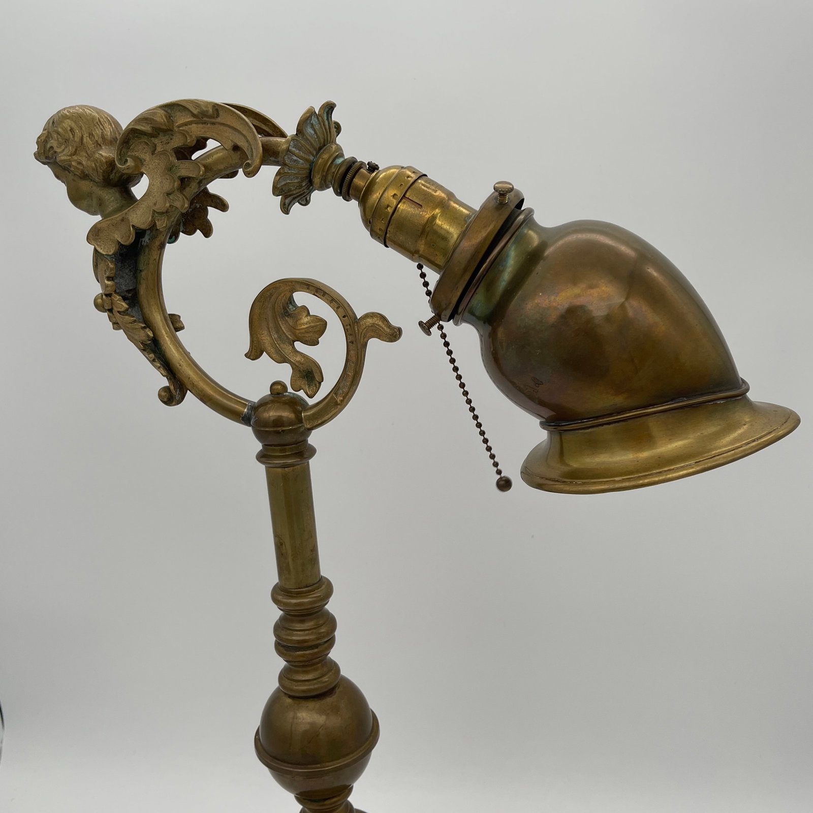 Late 19th Century French Brass Figural Desk Lamp - 5