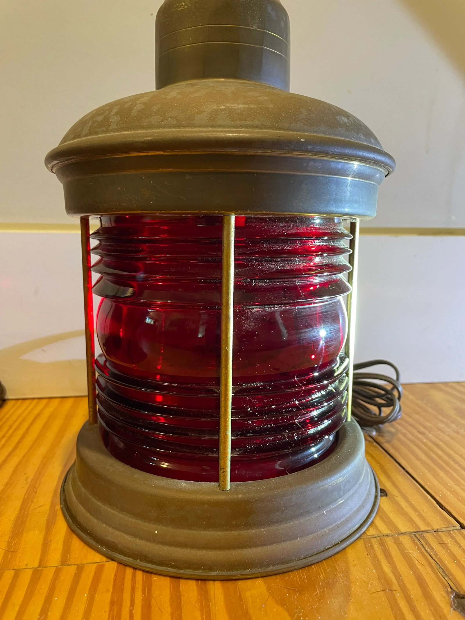 1940s Brass Nautical Ship Lantern Table Lamps - a Pair - 2