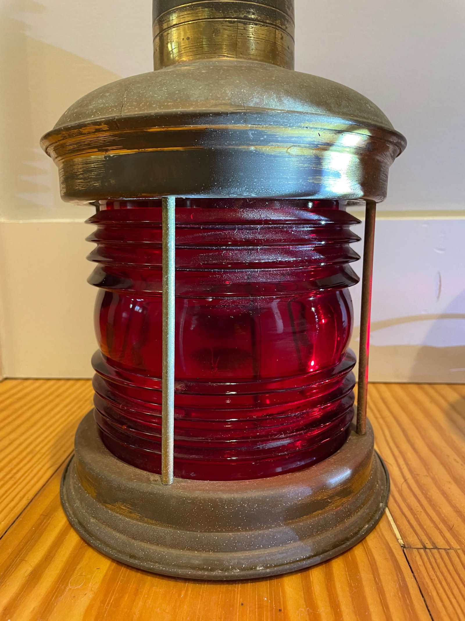 1940s Brass Nautical Ship Lantern Table Lamps - a Pair - 3