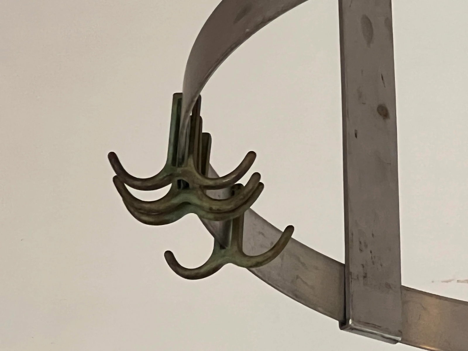 Late 20th Century Large Oval Stainless Pot Hanger - 8