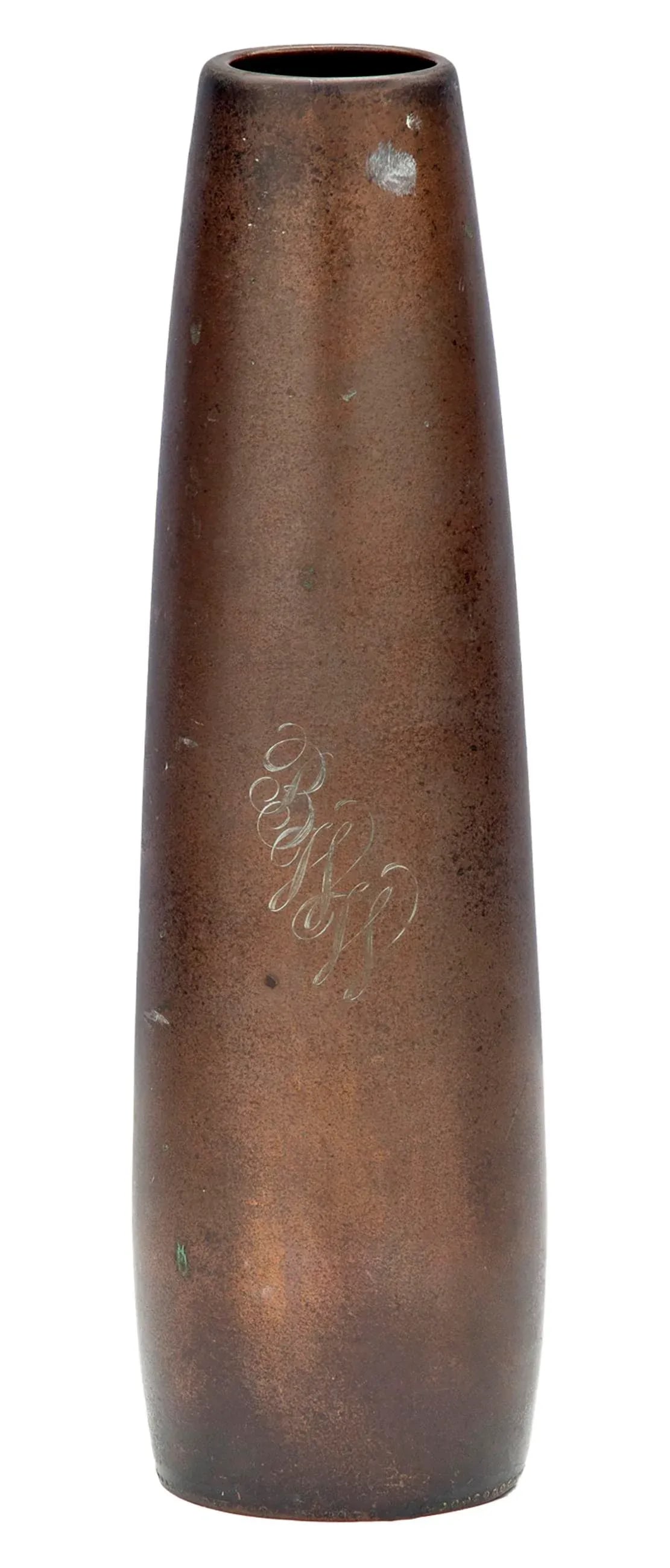 Early 20th Century Bronze & Sterling Silver Flower Vase - 4