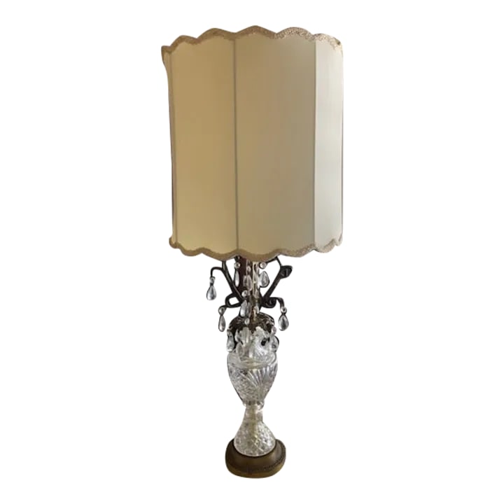 Vintage French Crystal Lamp: I inherited this beautiful French Hand-Cut Lead Crystal Lamp from my mother. It was one of her favorite things. Because of her, I have been able to enjoy this lovely antique lamp for many years. It